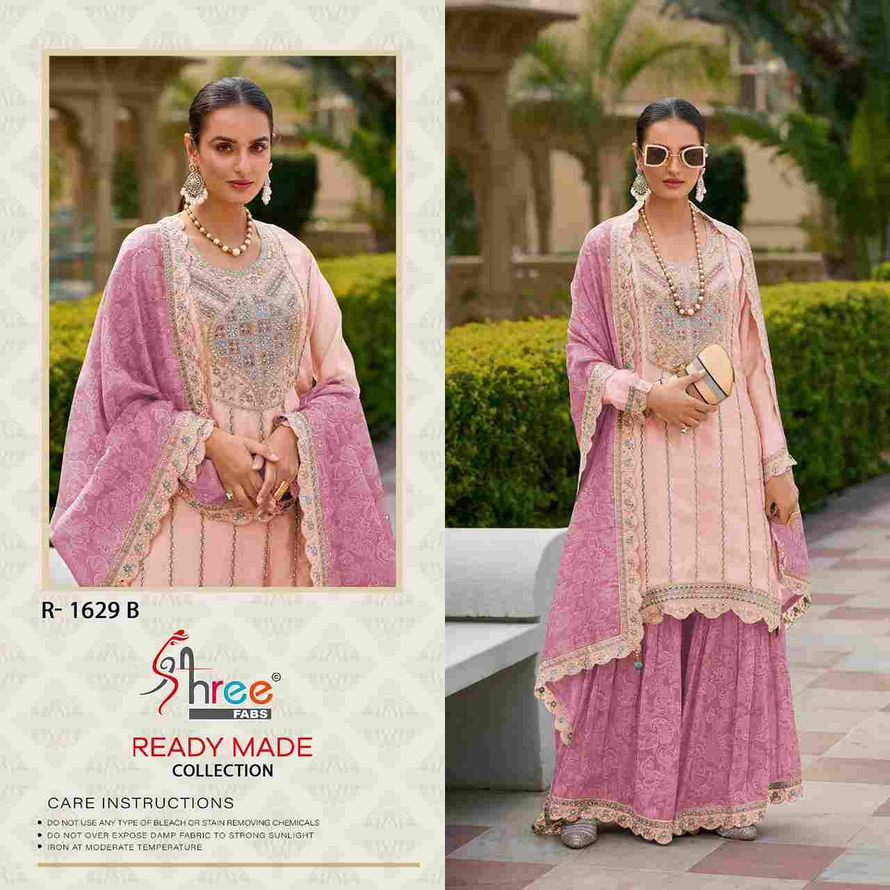 Shree Fabs Hit Design R-1629 Colours By Shree Fabs R-1629-A To R-1629-D Series Beautiful Pakistani Suits Stylish Fancy Colorful Party Wear & Occasional Wear Chinnon Embroidered Dresses At Wholesale Price