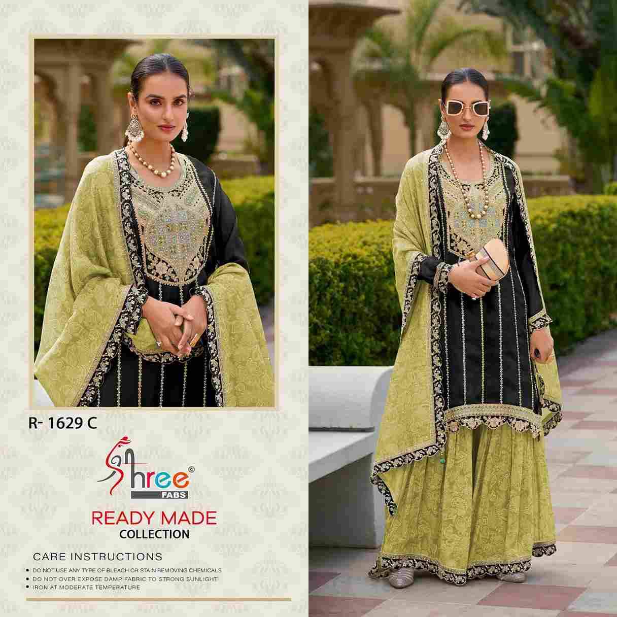 Shree Fabs Hit Design R-1629 Colours By Shree Fabs R-1629-A To R-1629-D Series Beautiful Pakistani Suits Stylish Fancy Colorful Party Wear & Occasional Wear Chinnon Embroidered Dresses At Wholesale Price