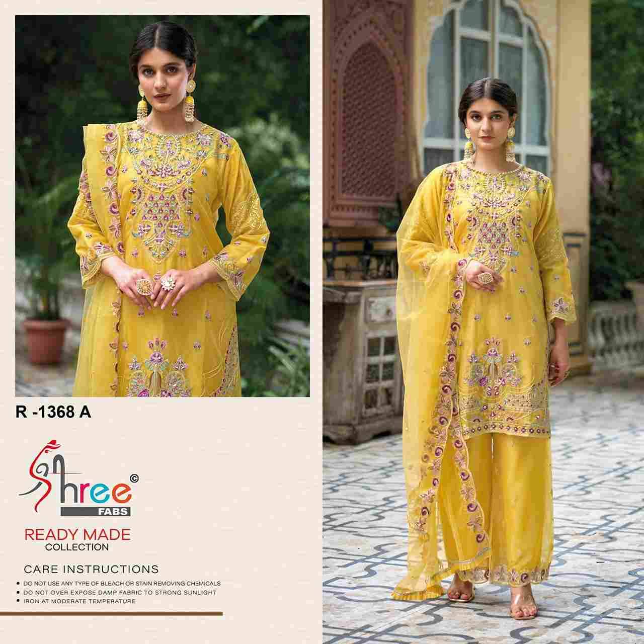 Shree Fabs Hit Design R-1368 Colours By Shree Fabs R-1368-A To R-1368-D Series Beautiful Pakistani Suits Stylish Fancy Colorful Party Wear & Occasional Wear Organza Embroidered Dresses At Wholesale Price