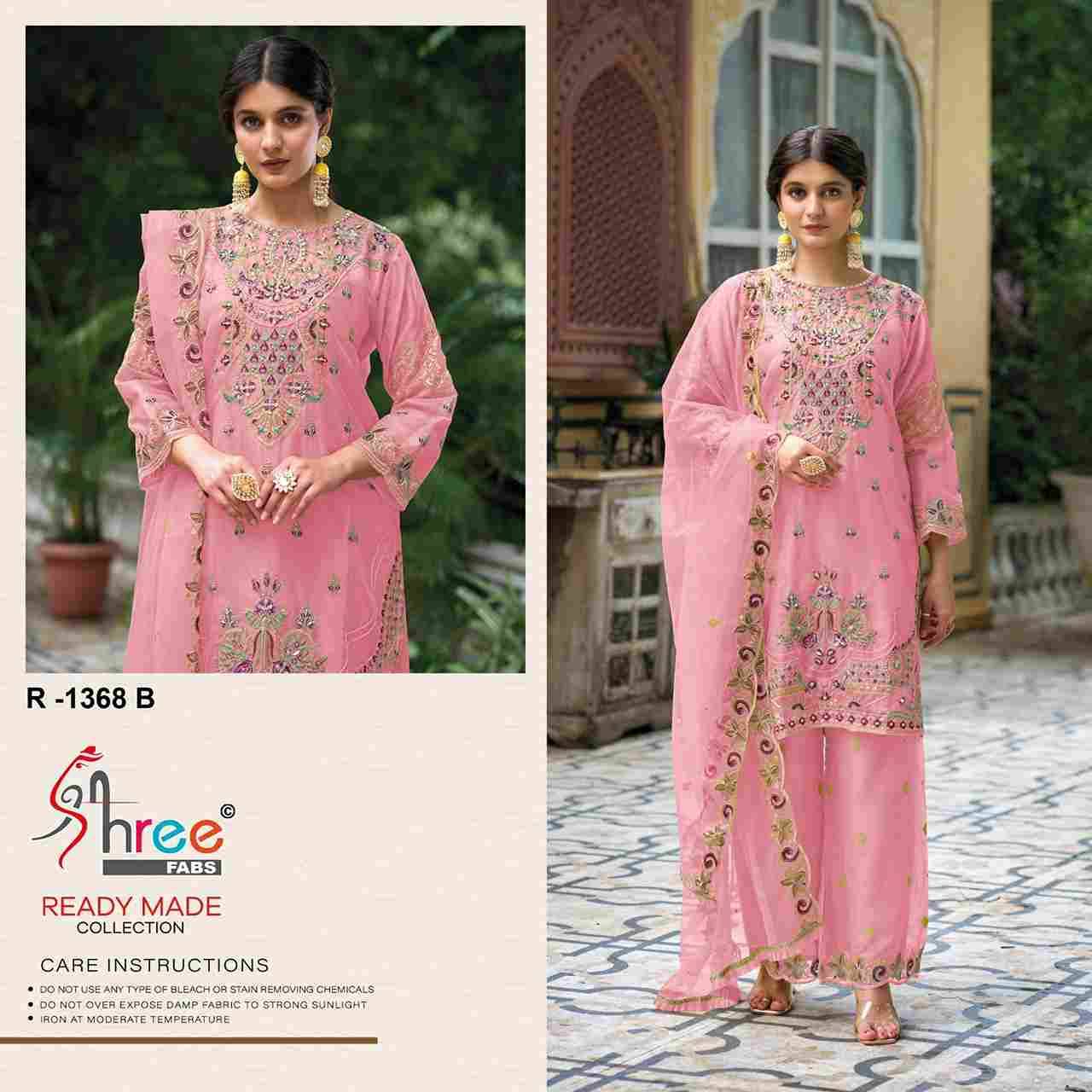 Shree Fabs Hit Design R-1368 Colours By Shree Fabs R-1368-A To R-1368-D Series Beautiful Pakistani Suits Stylish Fancy Colorful Party Wear & Occasional Wear Organza Embroidered Dresses At Wholesale Price