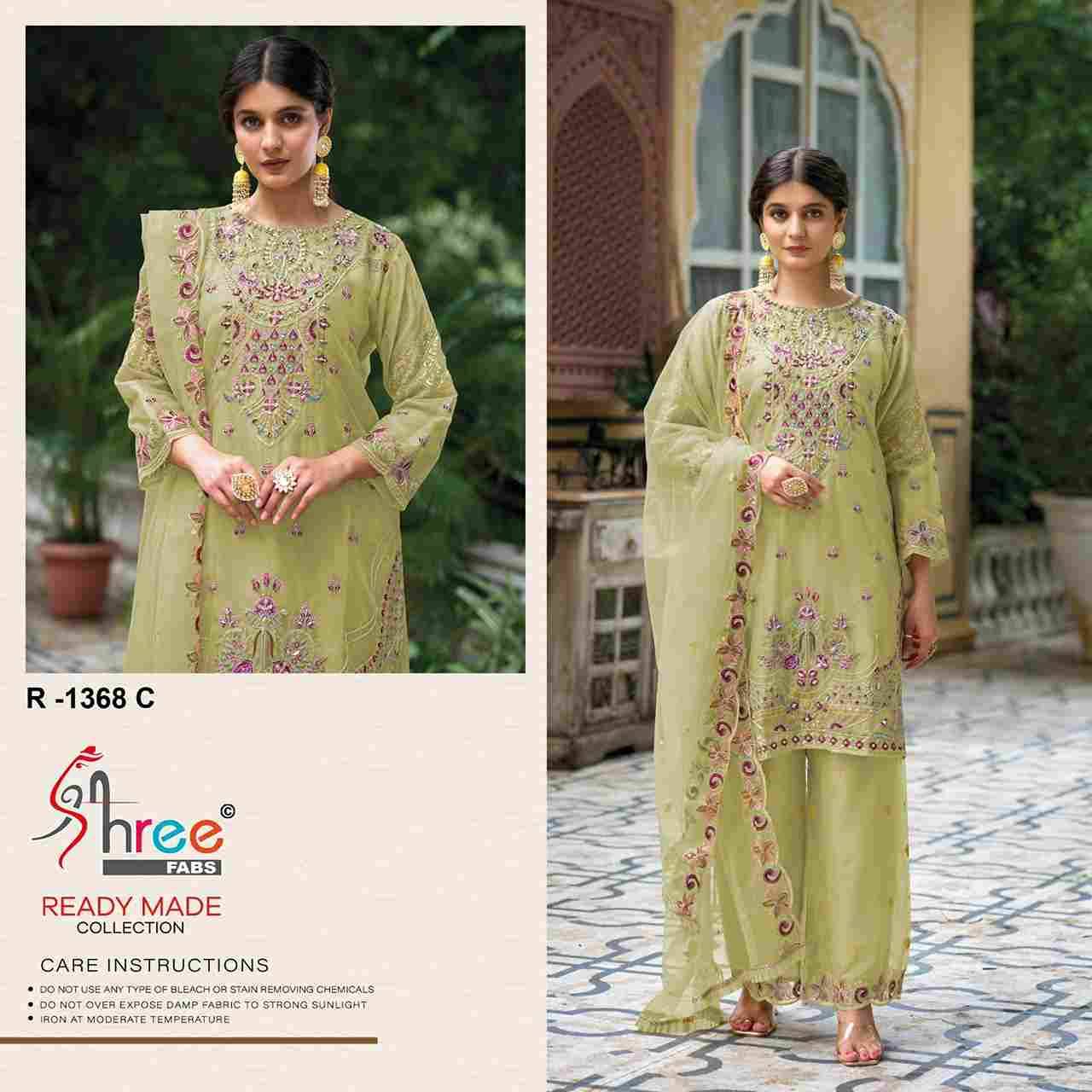 Shree Fabs Hit Design R-1368 Colours By Shree Fabs R-1368-A To R-1368-D Series Beautiful Pakistani Suits Stylish Fancy Colorful Party Wear & Occasional Wear Organza Embroidered Dresses At Wholesale Price