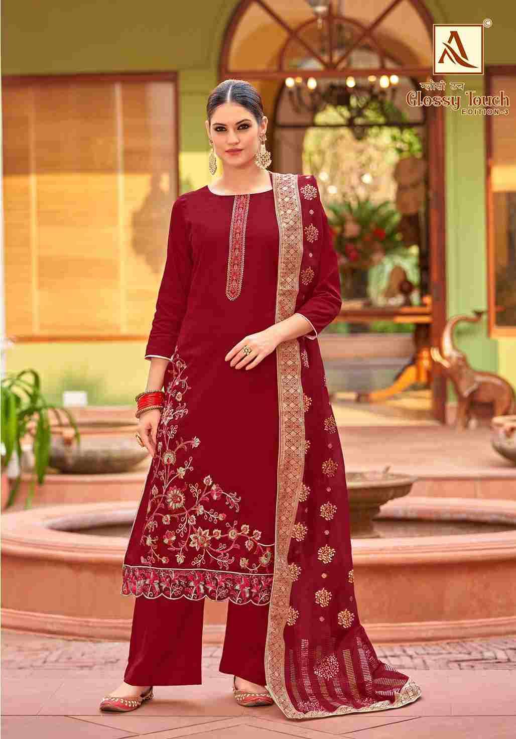 Glossy Touch Vol-3 By Alok Suit 1698-001 To 1698-006 Series Beautiful Festive Suits Colorful Stylish Fancy Casual Wear & Ethnic Wear Pure Jam Dresses At Wholesale Price