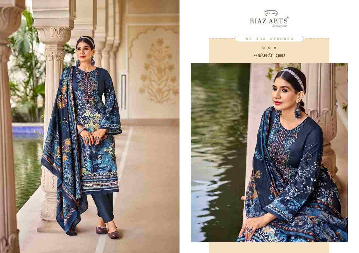 Mohabbat By Riaz Arts 21001 To 21008 Series Beautiful Festive Suits Stylish Fancy Colorful Casual Wear & Ethnic Wear Pure Lawn Cambric Print Dresses At Wholesale Price