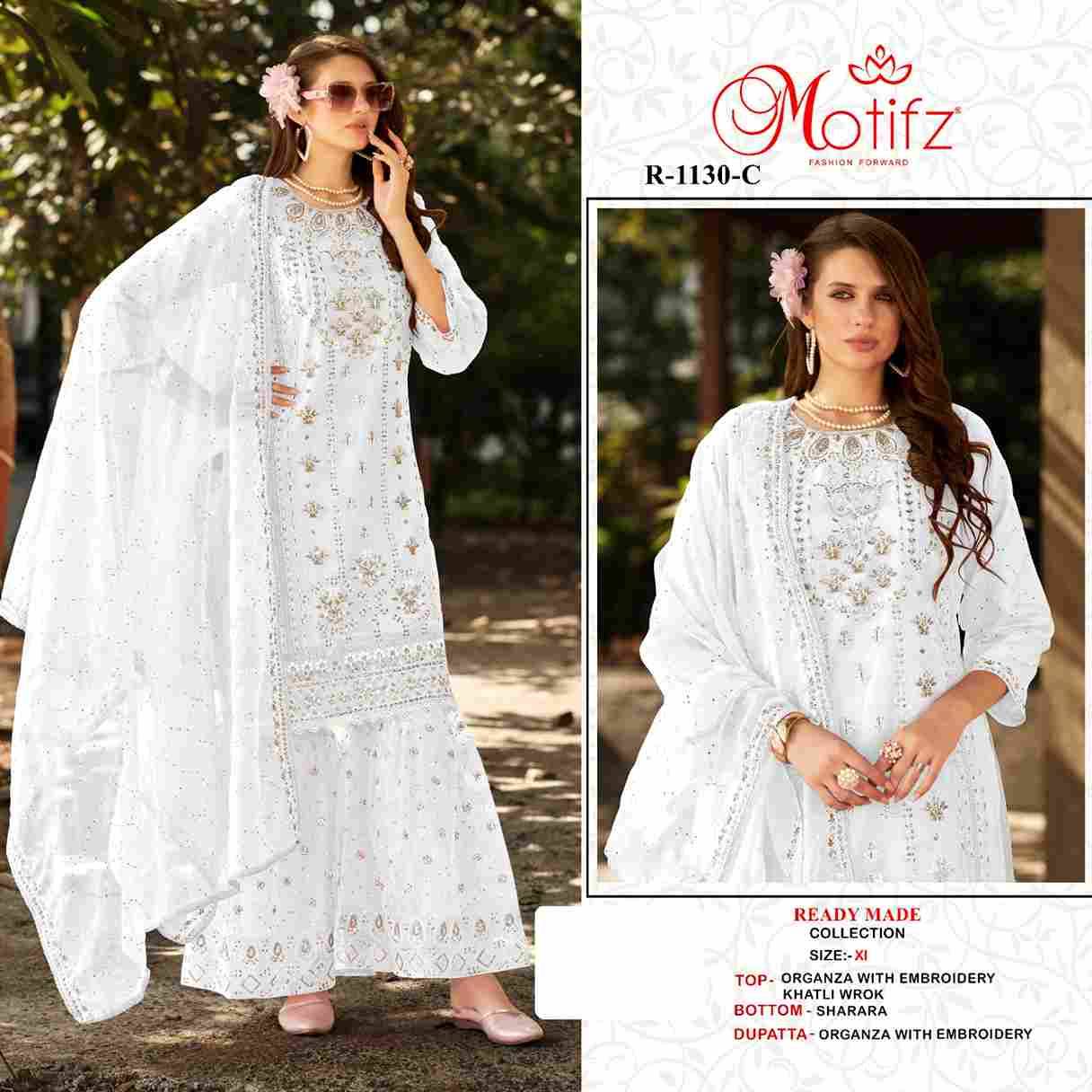 Motifz Hit Design 1130 Colours By Motifz 1130-A To 1130-D Series Beautiful Pakistani Suits Colorful Stylish Fancy Casual Wear & Ethnic Wear Organza Dresses At Wholesale Price