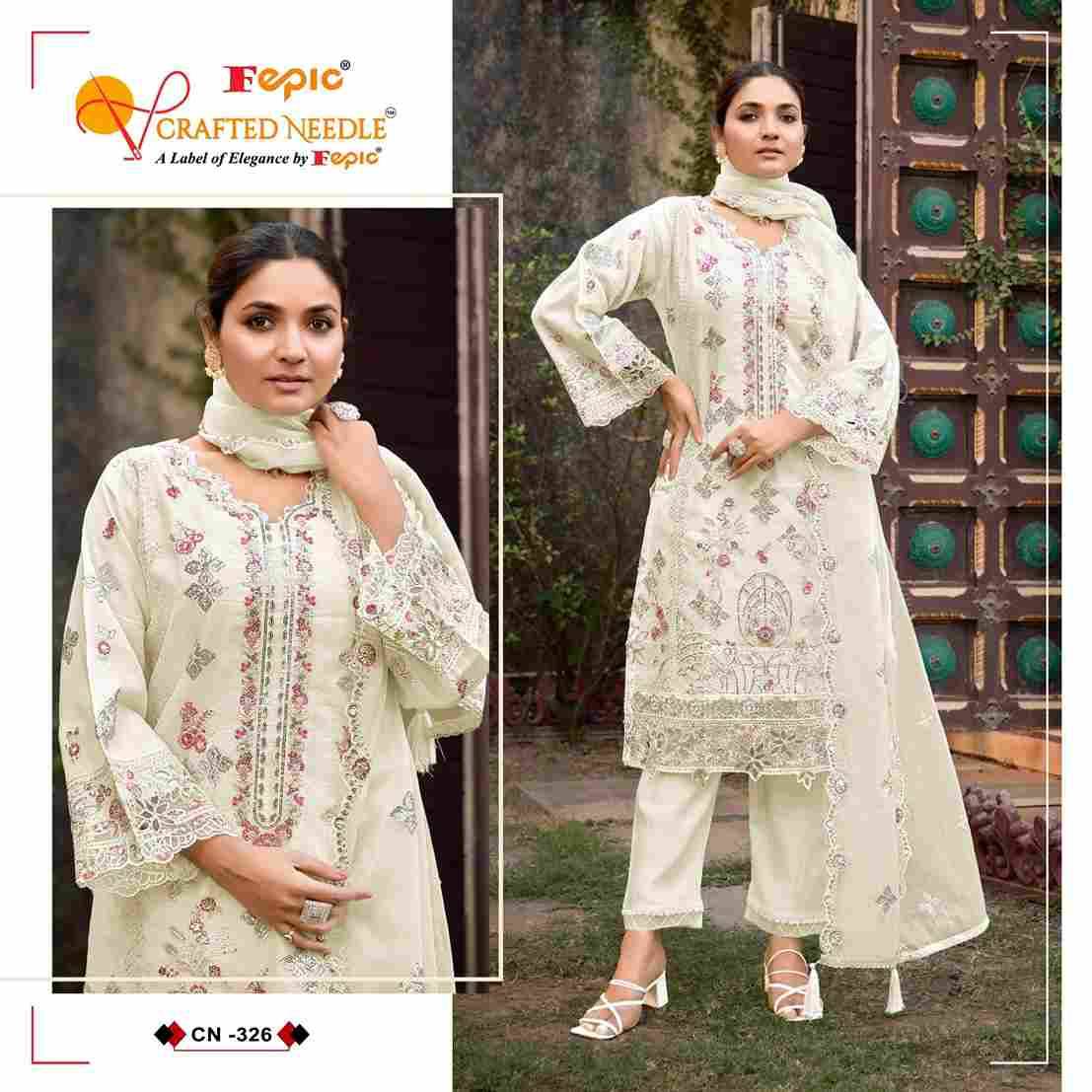 Fepic 326 Colours By Fepic 326-A To 326-C Series Beautiful Pakistani Suits Colorful Stylish Fancy Casual Wear & Ethnic Wear Organza Embroidered Dresses At Wholesale Price