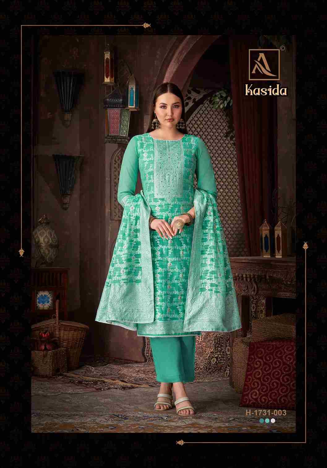 Kasida By Alok Suit 1731-001 To 1731-006 Series Beautiful Festive Suits Stylish Fancy Colorful Casual Wear & Ethnic Wear Pure Jacquard Print Dresses At Wholesale Price