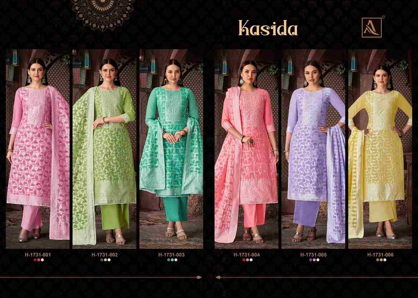 Kasida By Alok Suit 1731-001 To 1731-006 Series Beautiful Festive Suits Stylish Fancy Colorful Casual Wear & Ethnic Wear Pure Jacquard Print Dresses At Wholesale Price