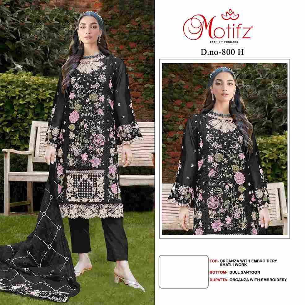 Motifz Hit Design 800 Colours Vol-2 By Motifz 800-E To 800-H Series Beautiful Pakistani Suits Colorful Stylish Fancy Casual Wear & Ethnic Wear Organza Dresses At Wholesale Price