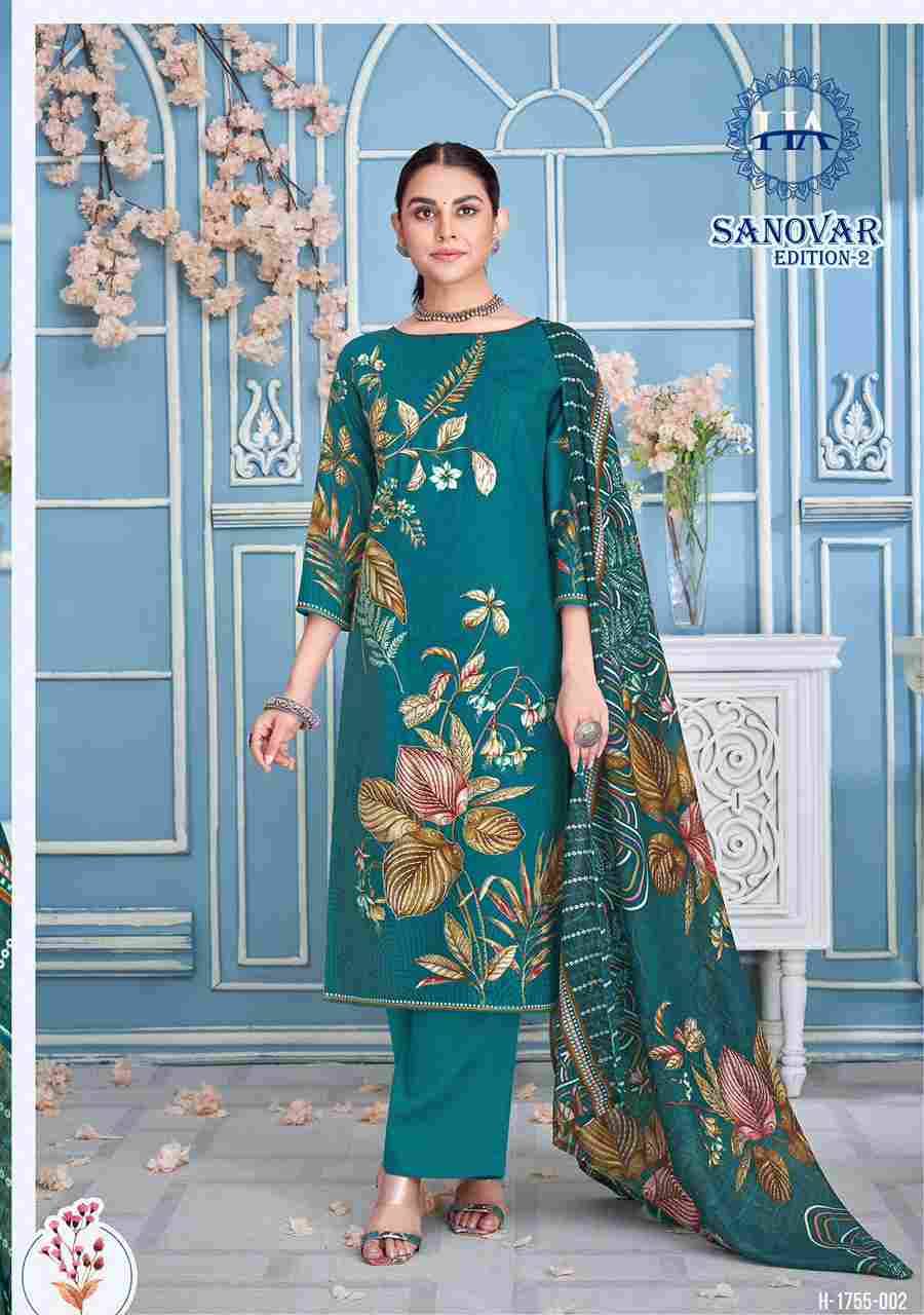 Sanovar Vol-2 By Harshit Fashion Hub 1755-001 To 1755-006 Series Beautiful Festive Suits Stylish Fancy Colorful Casual Wear & Ethnic Wear Pure Jam Cotton Print Dresses At Wholesale Price