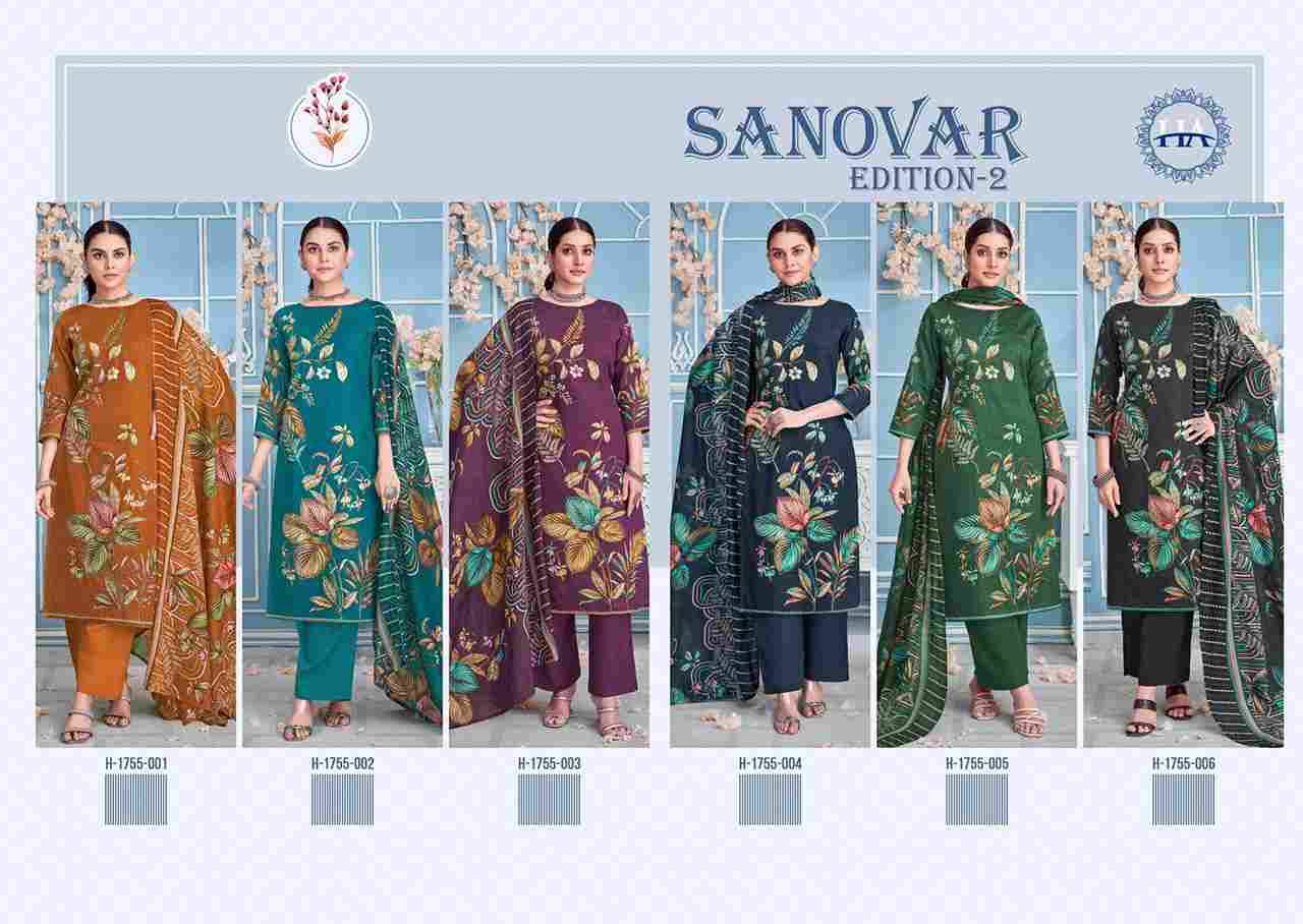 Sanovar Vol-2 By Harshit Fashion Hub 1755-001 To 1755-006 Series Beautiful Festive Suits Stylish Fancy Colorful Casual Wear & Ethnic Wear Pure Jam Cotton Print Dresses At Wholesale Price