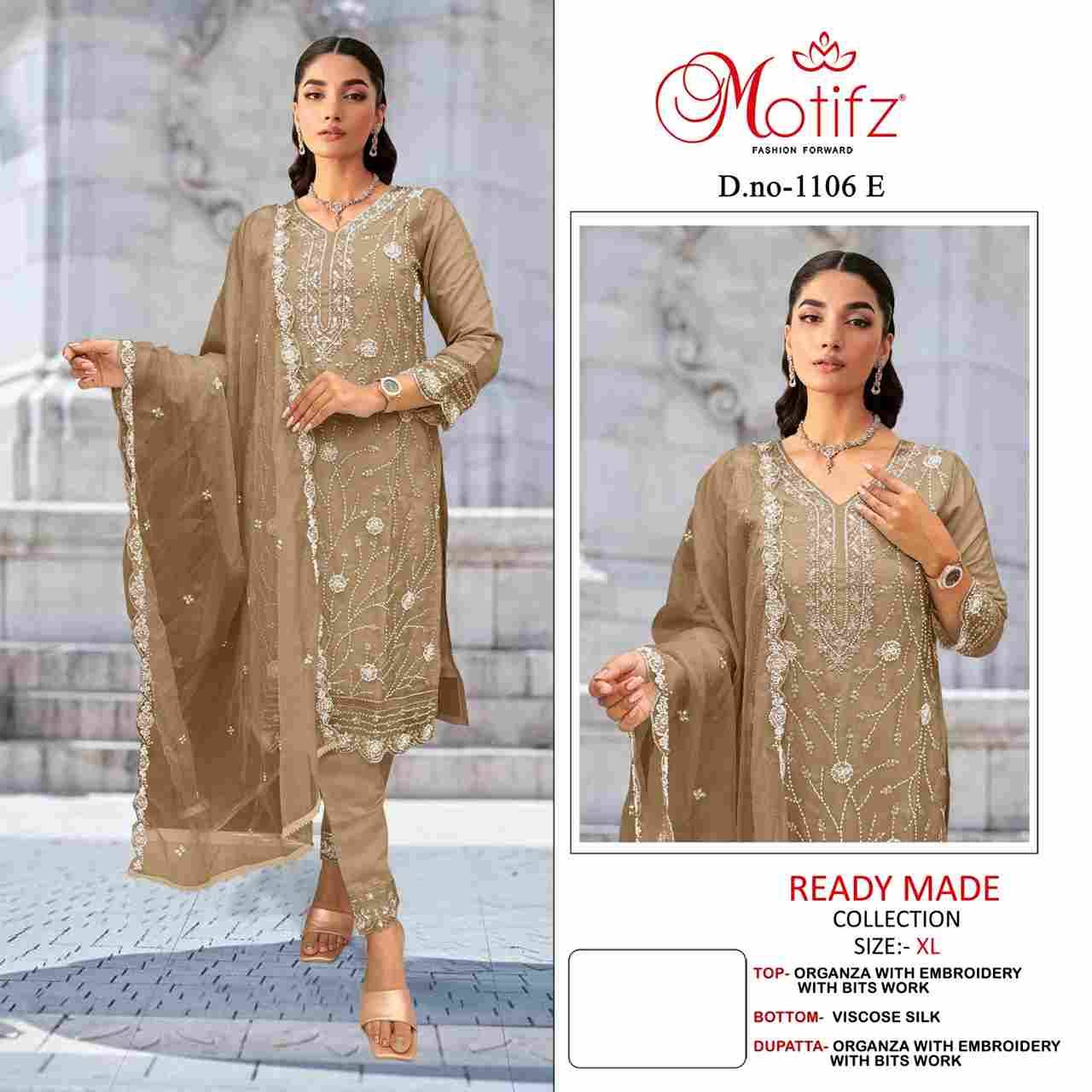 Motifz Hit Design 1106 Colours Vol-2 By Motifz 1106-E To 1106-H Series Beautiful Pakistani Suits Colorful Stylish Fancy Casual Wear & Ethnic Wear Organza Dresses At Wholesale Price