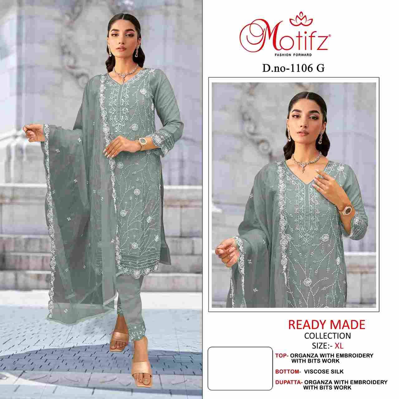 Motifz Hit Design 1106 Colours Vol-2 By Motifz 1106-E To 1106-H Series Beautiful Pakistani Suits Colorful Stylish Fancy Casual Wear & Ethnic Wear Organza Dresses At Wholesale Price