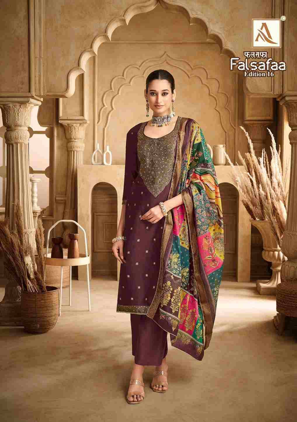 Falsafaa Vol-16 By Alok Suit 1738-001 To 1738-006 Series Beautiful Festive Suits Colorful Stylish Fancy Casual Wear & Ethnic Wear Dola Jacquard Embroidered Dresses At Wholesale Price