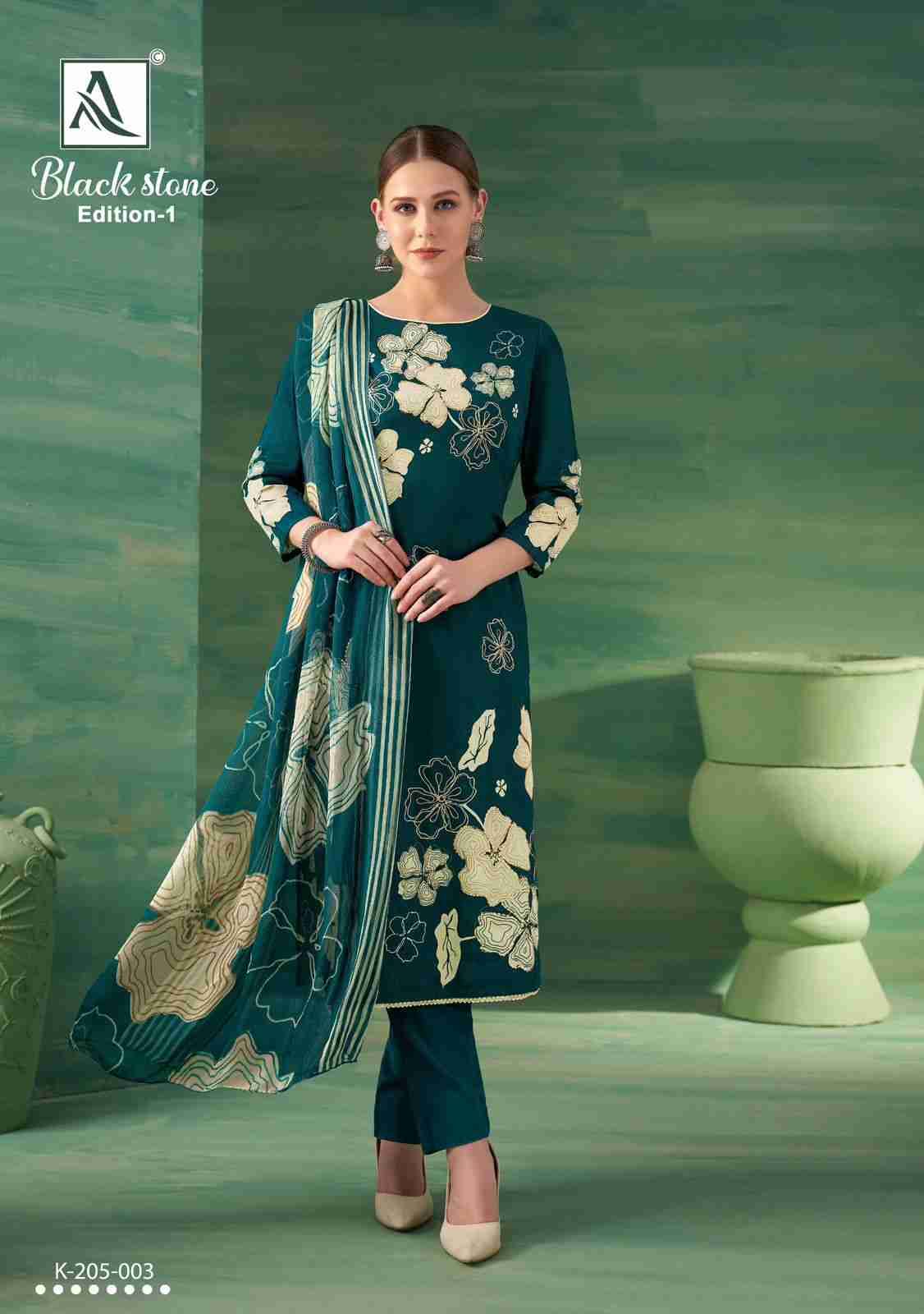 Black Stone Vol-1 By Alok Suit 205-001 To 205-004 Series Beautiful Festive Suits Colorful Stylish Fancy Casual Wear & Ethnic Wear Pure Jam Embroidered Dresses At Wholesale Price