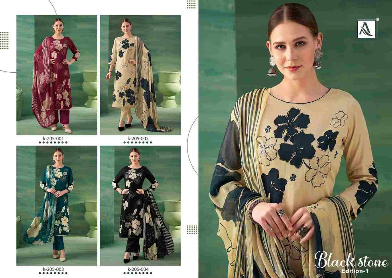 Black Stone Vol-1 By Alok Suit 205-001 To 205-004 Series Beautiful Festive Suits Colorful Stylish Fancy Casual Wear & Ethnic Wear Pure Jam Embroidered Dresses At Wholesale Price