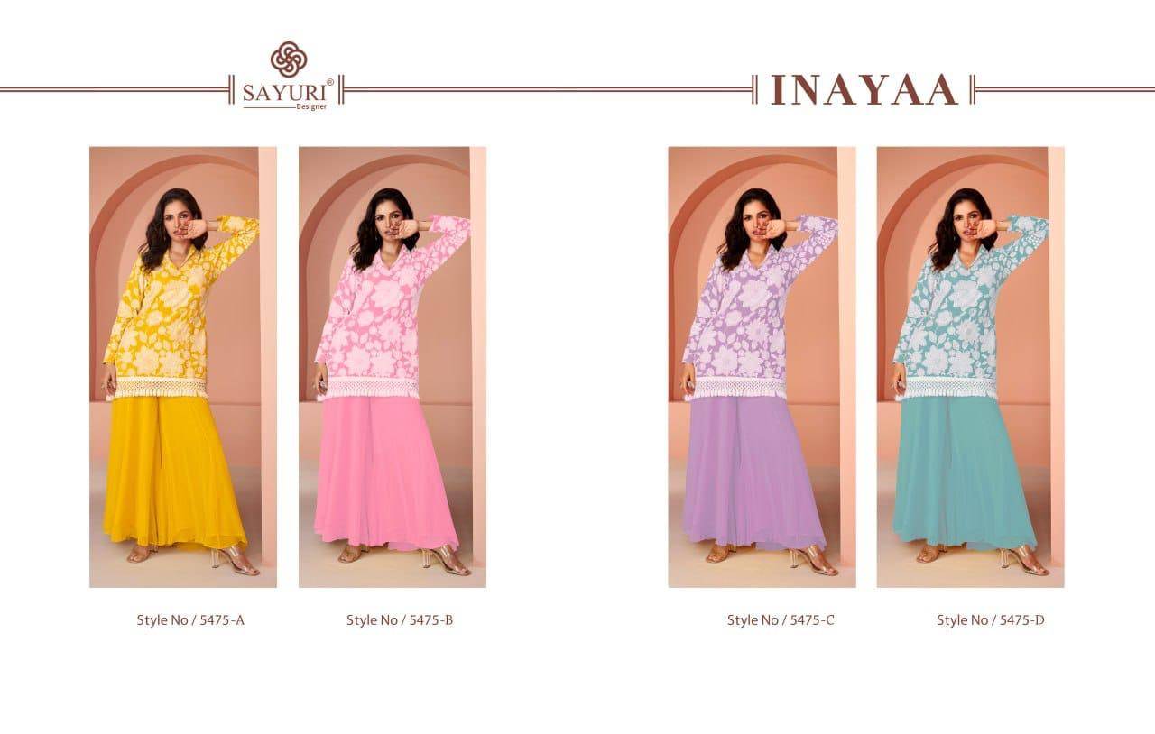 Inayaa 5475 Colours By Sayuri 5475-A To 5475-D Designer Stylish Fancy Colorful Beautiful Party Wear & Ethnic Wear Collection Cotton Silk Co-Ord At Wholesale Price