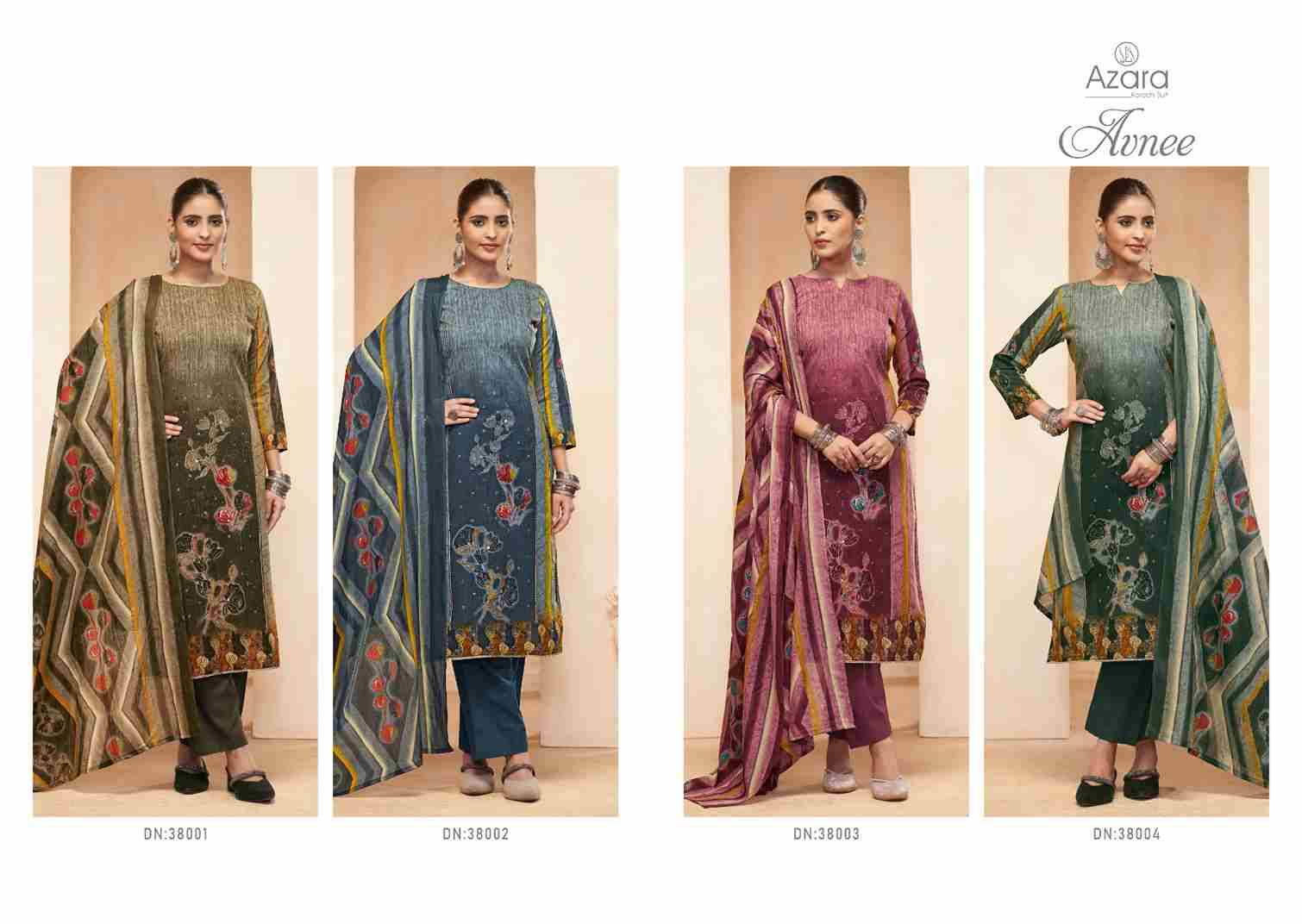 Avnee By Azara 38001 To 38004 Series Beautiful Festive Suits Stylish Fancy Colorful Casual Wear & Ethnic Wear Pure Jam Cotton Dresses At Wholesale Price