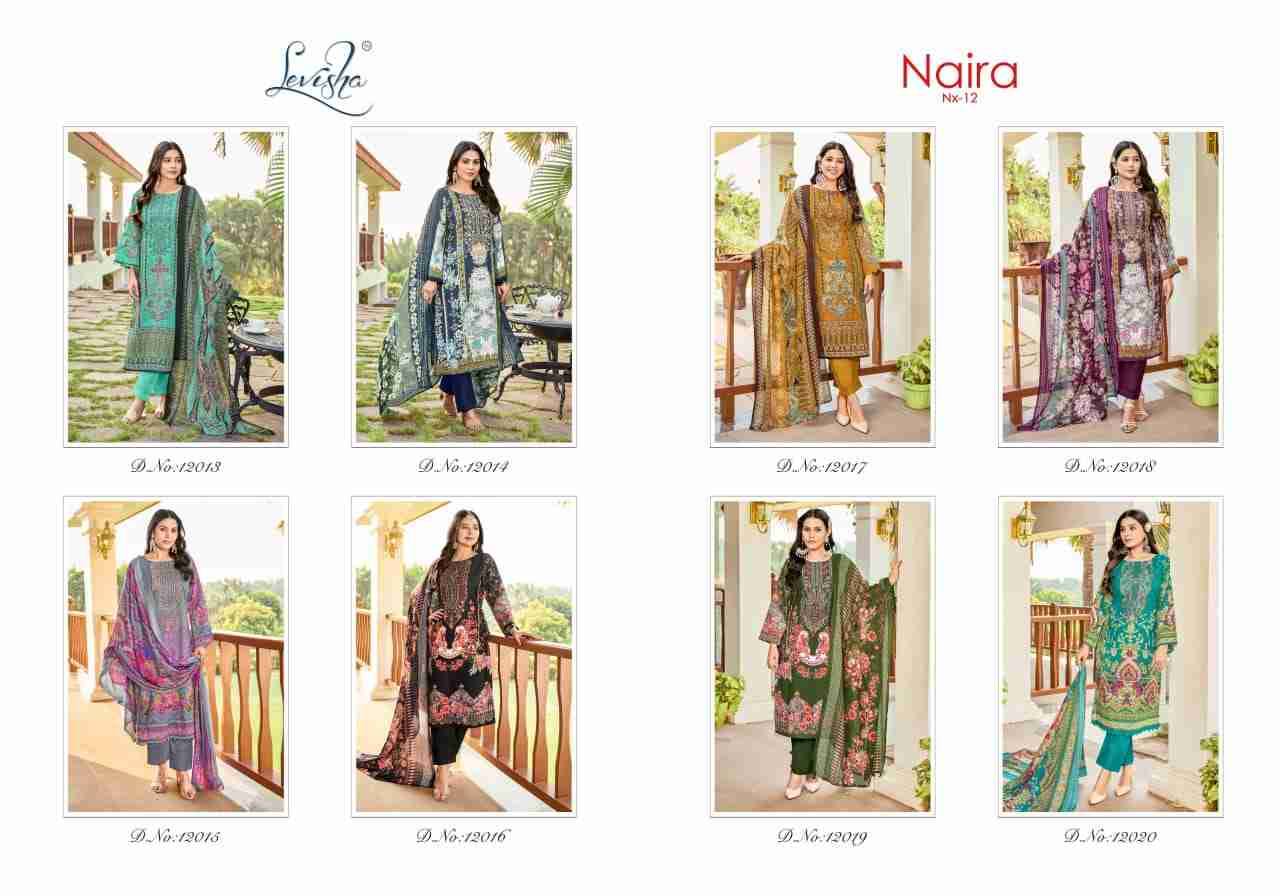 Naira Nx Vol-12 By Levisha 12013 To 12020 Series Beautiful Festive Suits Stylish Fancy Colorful Casual Wear & Ethnic Wear Cambric Lawn Cotton Dresses At Wholesale Price