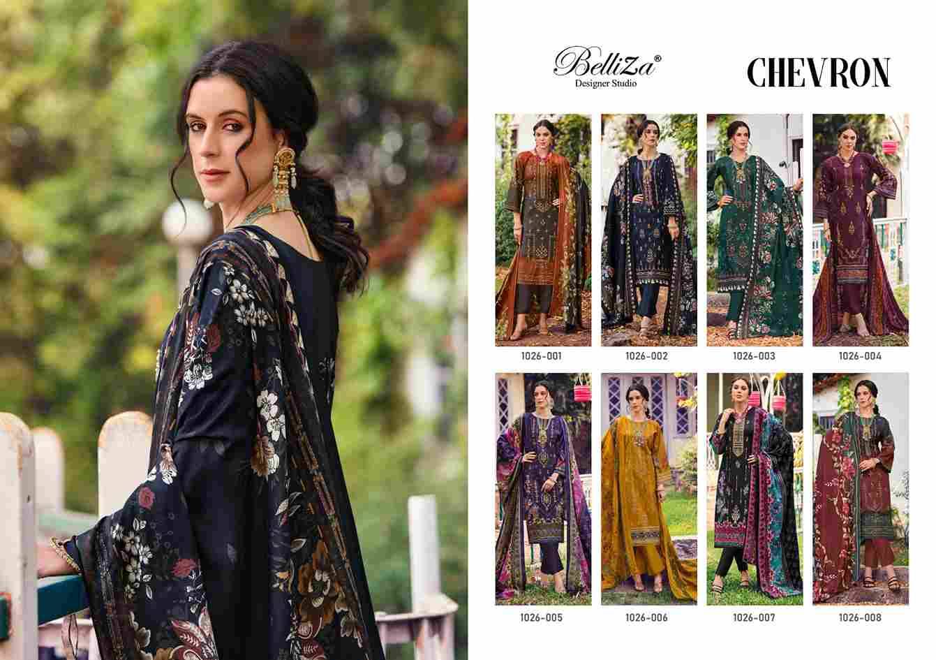 Chevron By Belliza 1026-001 To 1026-004 Series Beautiful Festive Suits Stylish Fancy Colorful Casual Wear & Ethnic Wear Pure Cotton Print Dresses At Wholesale Price