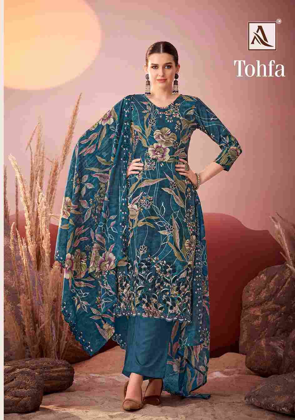 Tohfa By Alok Suit 1736-001 To 1736-006 Series Beautiful Festive Suits Colorful Stylish Fancy Casual Wear & Ethnic Wear Pure Cambric Print With Embroidered Dresses At Wholesale Price