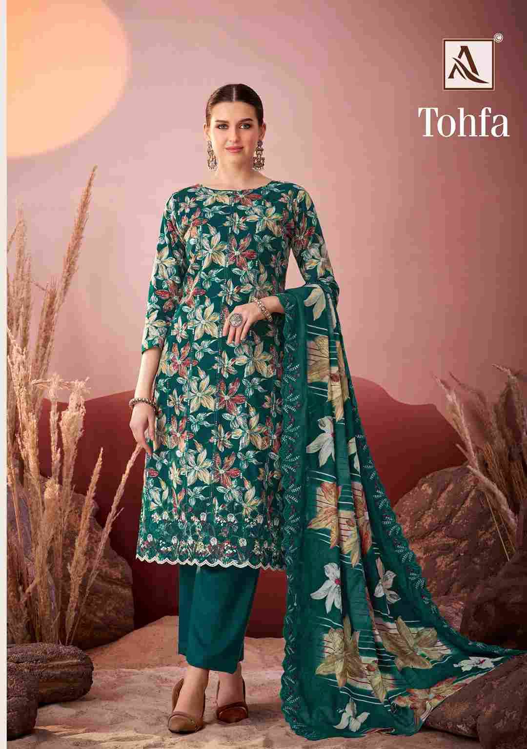 Tohfa By Alok Suit 1736-001 To 1736-006 Series Beautiful Festive Suits Colorful Stylish Fancy Casual Wear & Ethnic Wear Pure Cambric Print With Embroidered Dresses At Wholesale Price