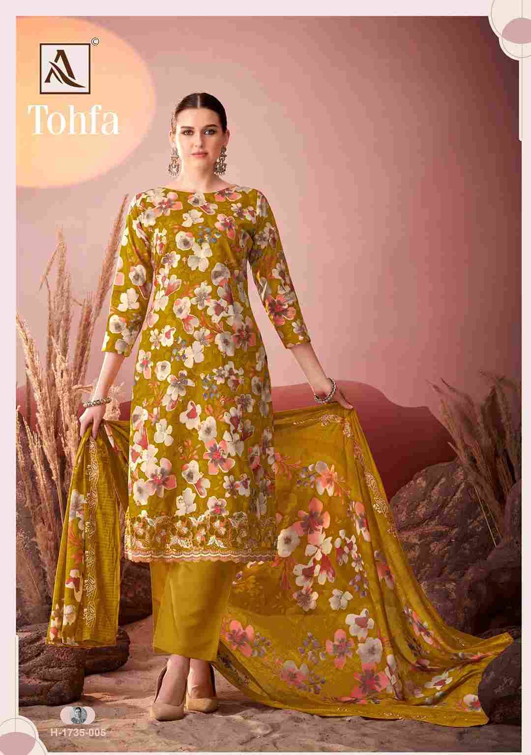 Tohfa By Alok Suit 1736-001 To 1736-006 Series Beautiful Festive Suits Colorful Stylish Fancy Casual Wear & Ethnic Wear Pure Cambric Print With Embroidered Dresses At Wholesale Price