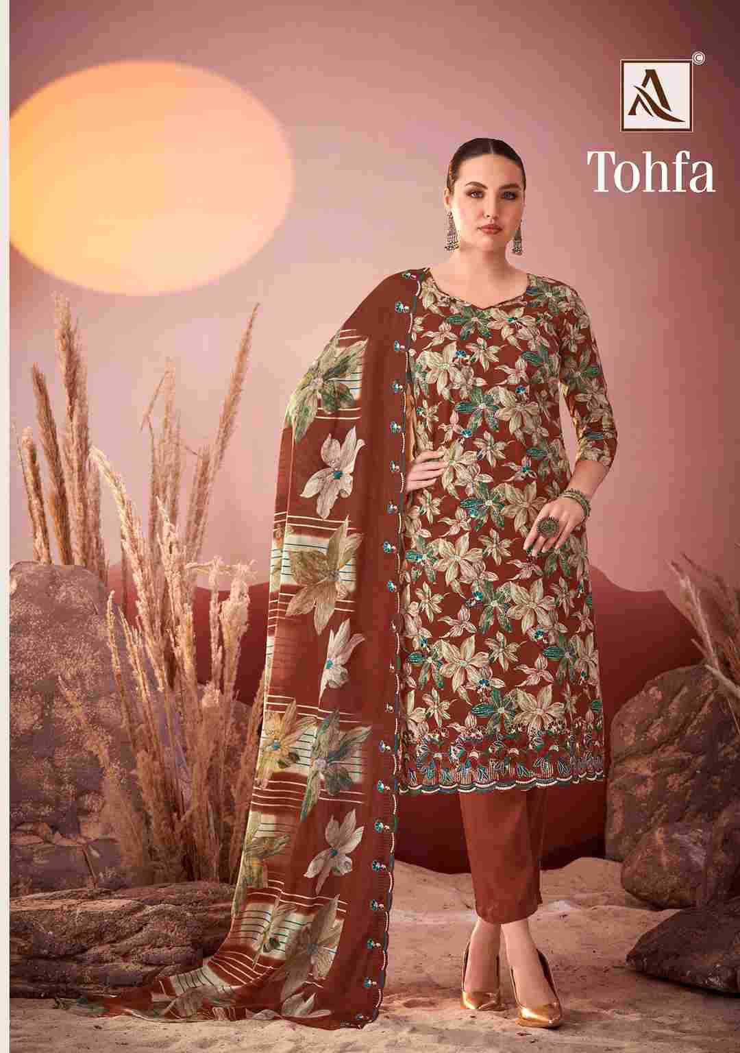 Tohfa By Alok Suit 1736-001 To 1736-006 Series Beautiful Festive Suits Colorful Stylish Fancy Casual Wear & Ethnic Wear Pure Cambric Print With Embroidered Dresses At Wholesale Price