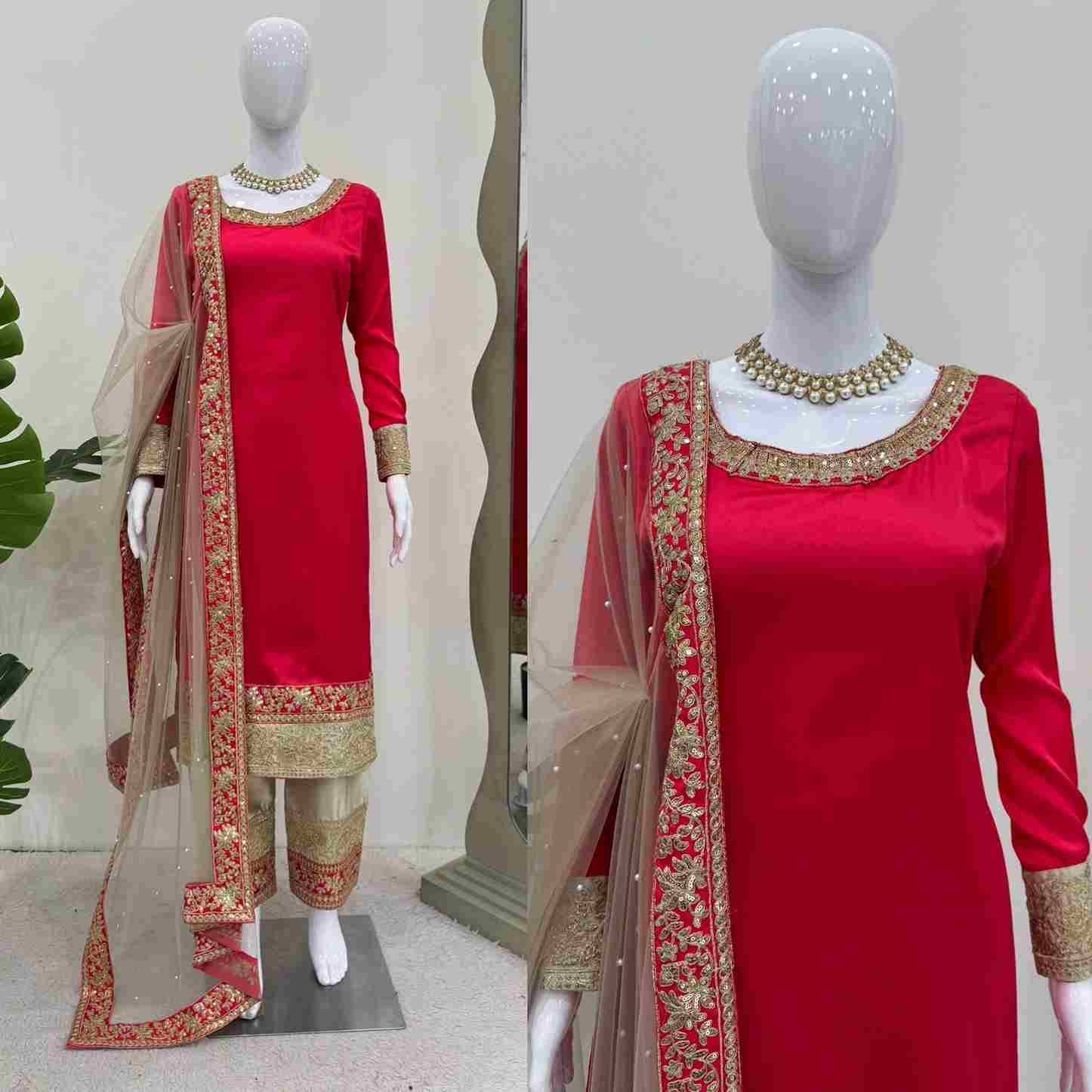 5823 By Fashid Wholesale Beautiful Festive Suits Colorful Stylish Fancy Casual Wear & Ethnic Wear Satin Silk Dresses At Wholesale Price