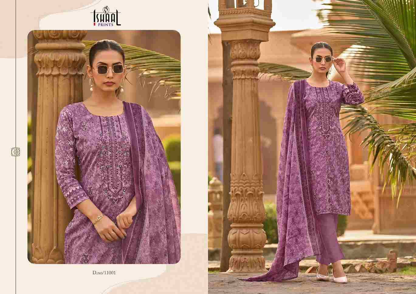 Embroidered Vol-11 By Ishaal Prints 11001 To 11010 Series Beautiful Suits Colorful Stylish Fancy Casual Wear & Ethnic Wear Pure Lawn Printed Dresses At Wholesale Price