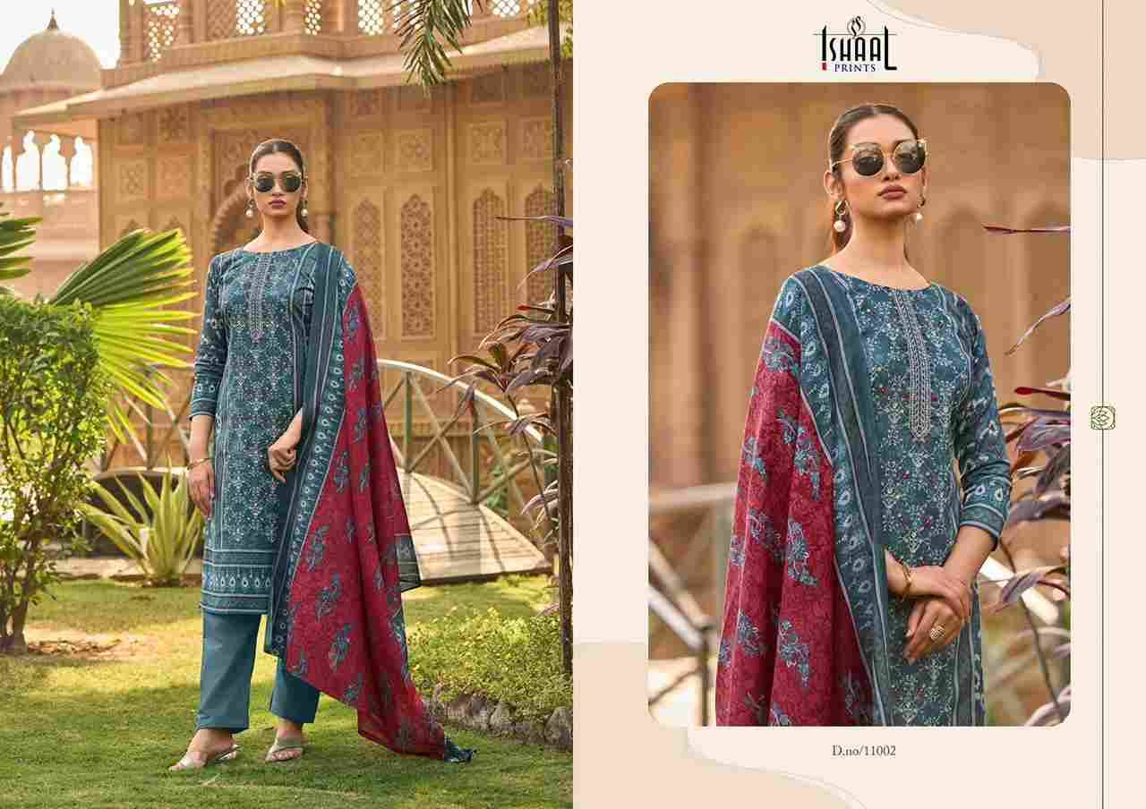 Embroidered Vol-11 By Ishaal Prints 11001 To 11010 Series Beautiful Suits Colorful Stylish Fancy Casual Wear & Ethnic Wear Pure Lawn Printed Dresses At Wholesale Price