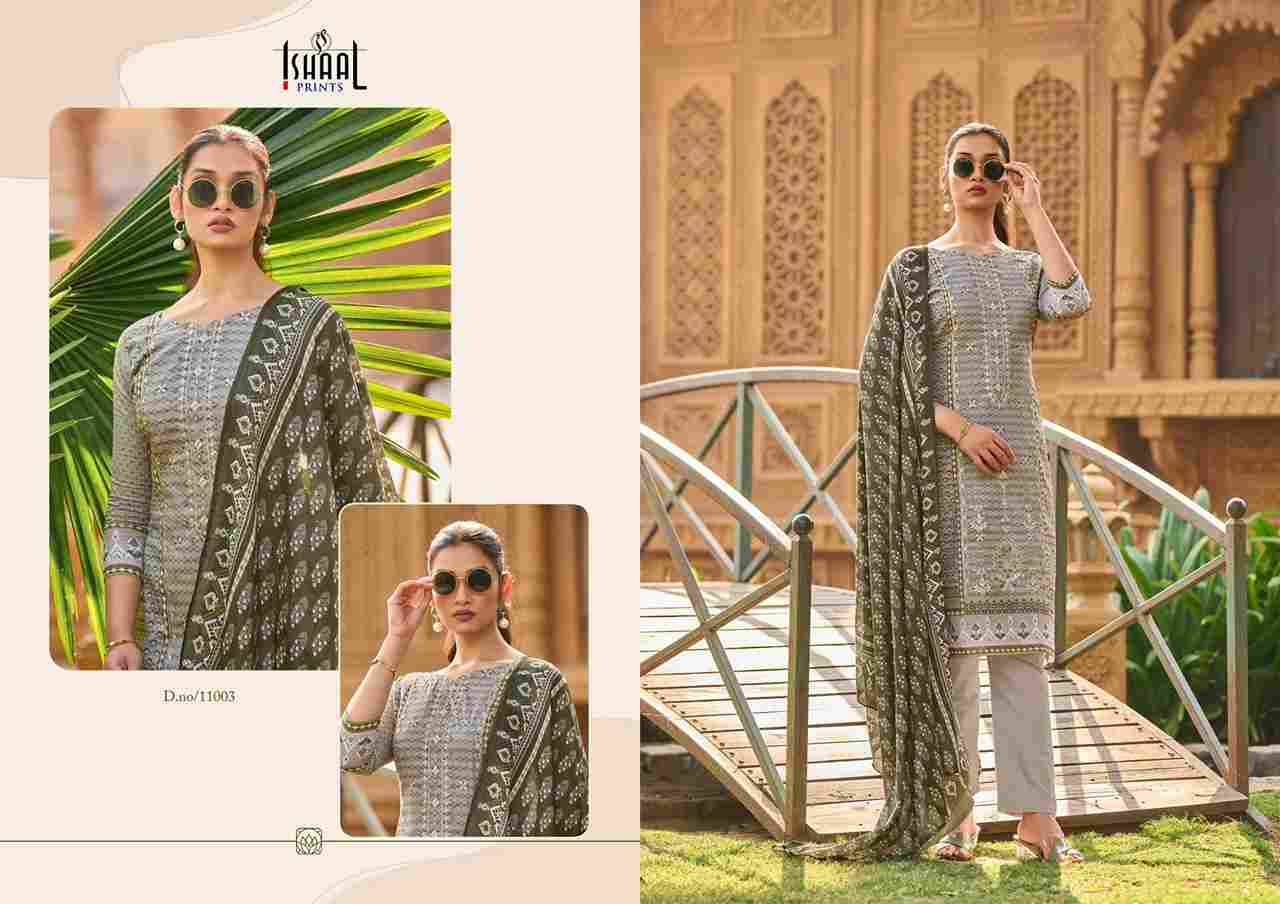 Embroidered Vol-11 By Ishaal Prints 11001 To 11010 Series Beautiful Suits Colorful Stylish Fancy Casual Wear & Ethnic Wear Pure Lawn Printed Dresses At Wholesale Price