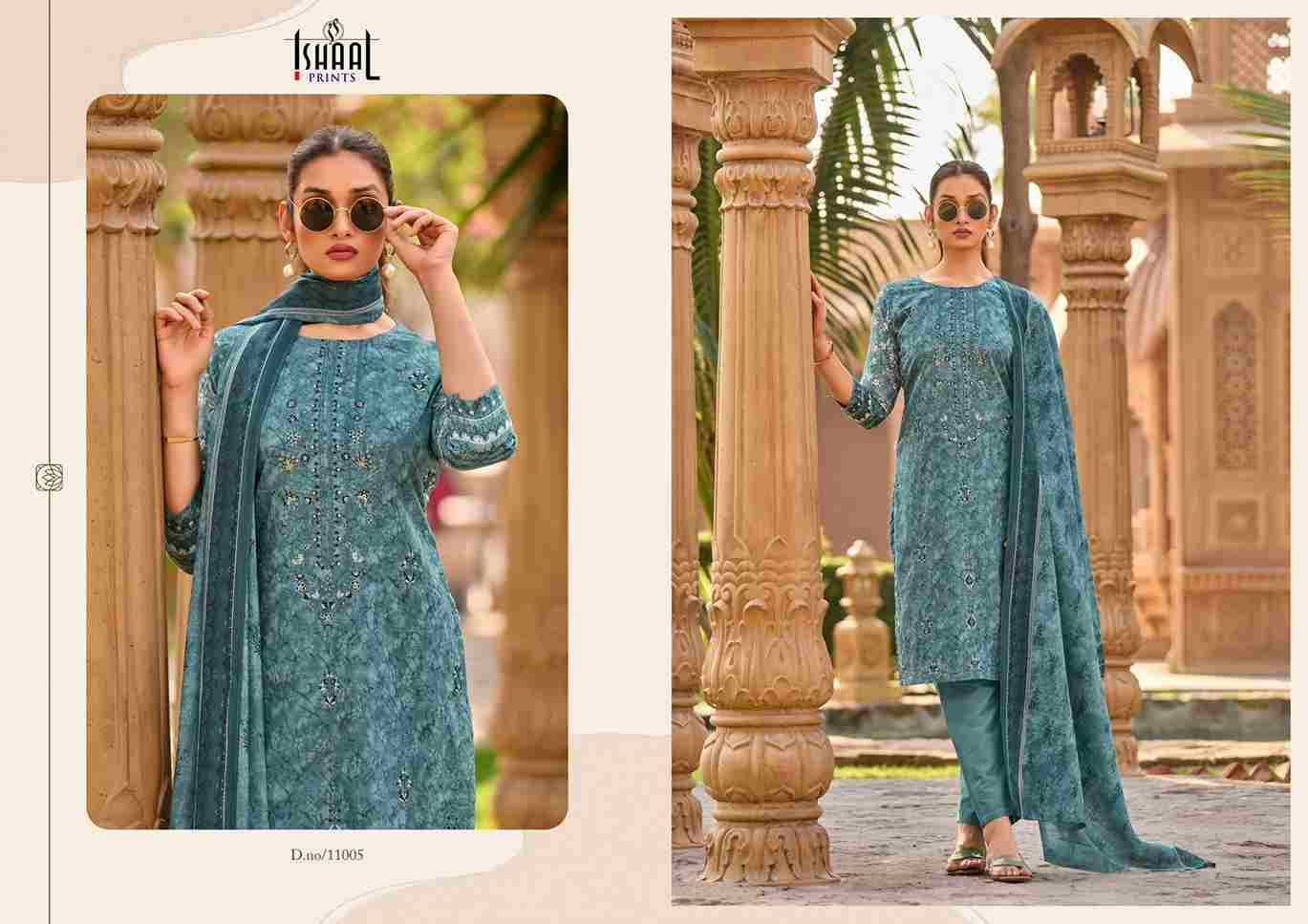 Embroidered Vol-11 By Ishaal Prints 11001 To 11010 Series Beautiful Suits Colorful Stylish Fancy Casual Wear & Ethnic Wear Pure Lawn Printed Dresses At Wholesale Price