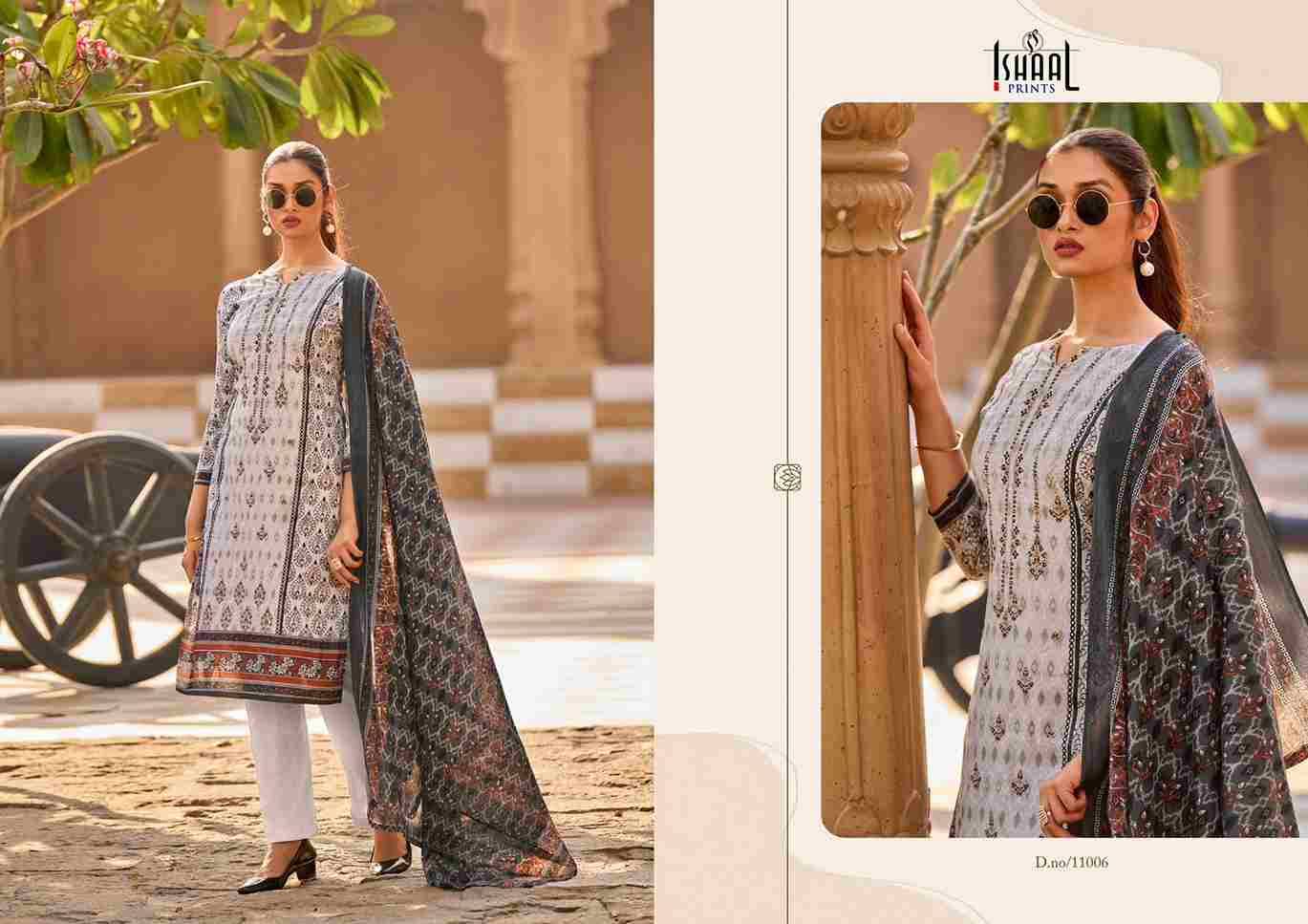 Embroidered Vol-11 By Ishaal Prints 11001 To 11010 Series Beautiful Suits Colorful Stylish Fancy Casual Wear & Ethnic Wear Pure Lawn Printed Dresses At Wholesale Price