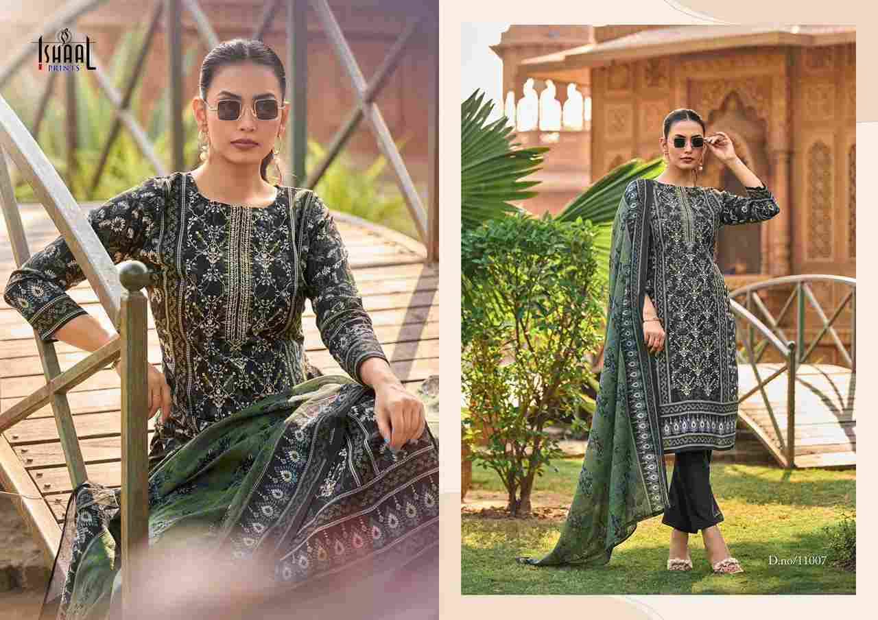 Embroidered Vol-11 By Ishaal Prints 11001 To 11010 Series Beautiful Suits Colorful Stylish Fancy Casual Wear & Ethnic Wear Pure Lawn Printed Dresses At Wholesale Price