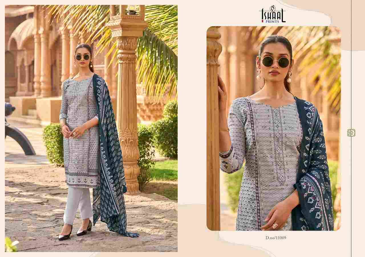 Embroidered Vol-11 By Ishaal Prints 11001 To 11010 Series Beautiful Suits Colorful Stylish Fancy Casual Wear & Ethnic Wear Pure Lawn Printed Dresses At Wholesale Price