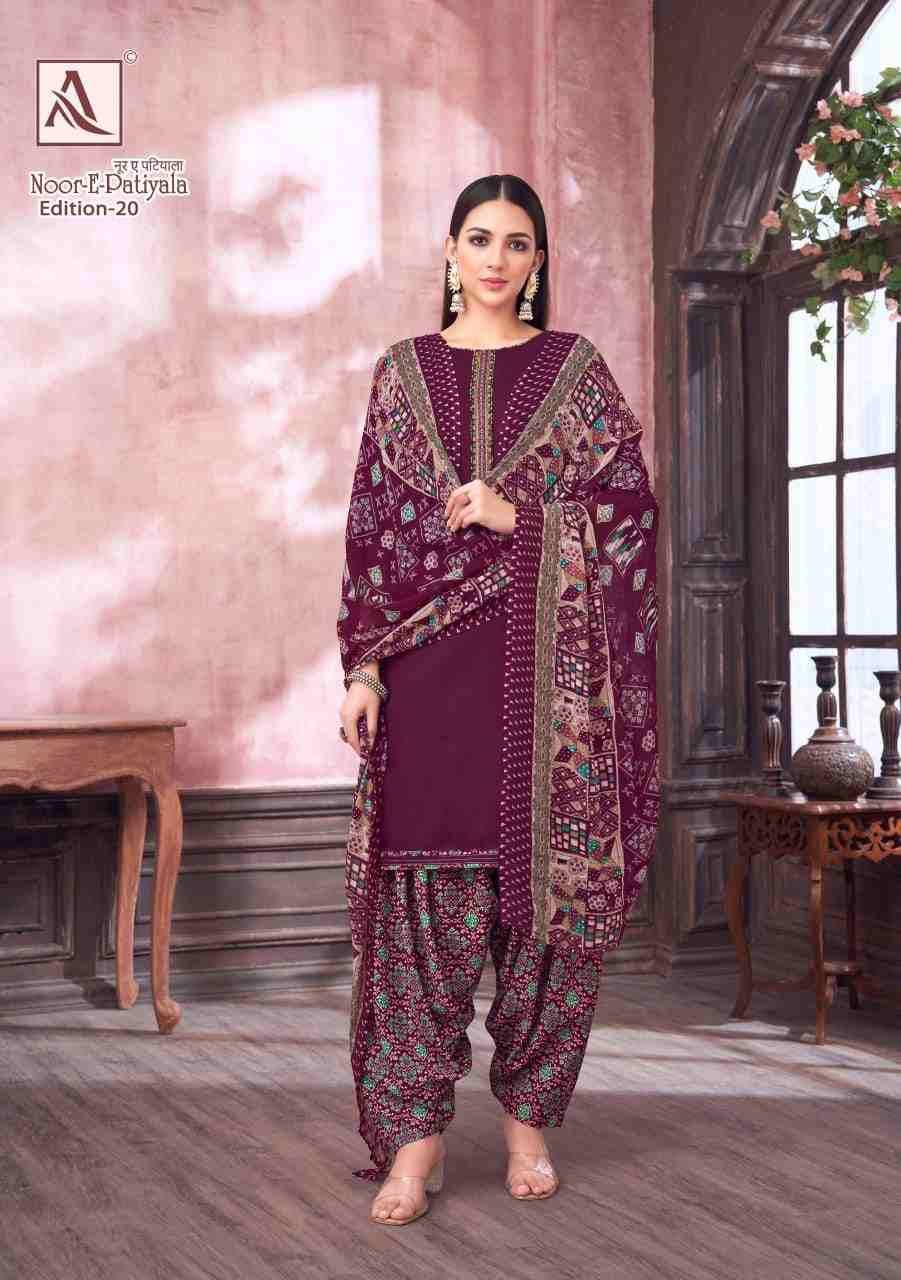 Nusrat-E-Patiyala Vol-20 By Alok Suit 1705-001 To 1705-008 Series Beautiful Festive Suits Stylish Fancy Colorful Casual Wear & Ethnic Wear Pure Jam Print Dresses At Wholesale Price