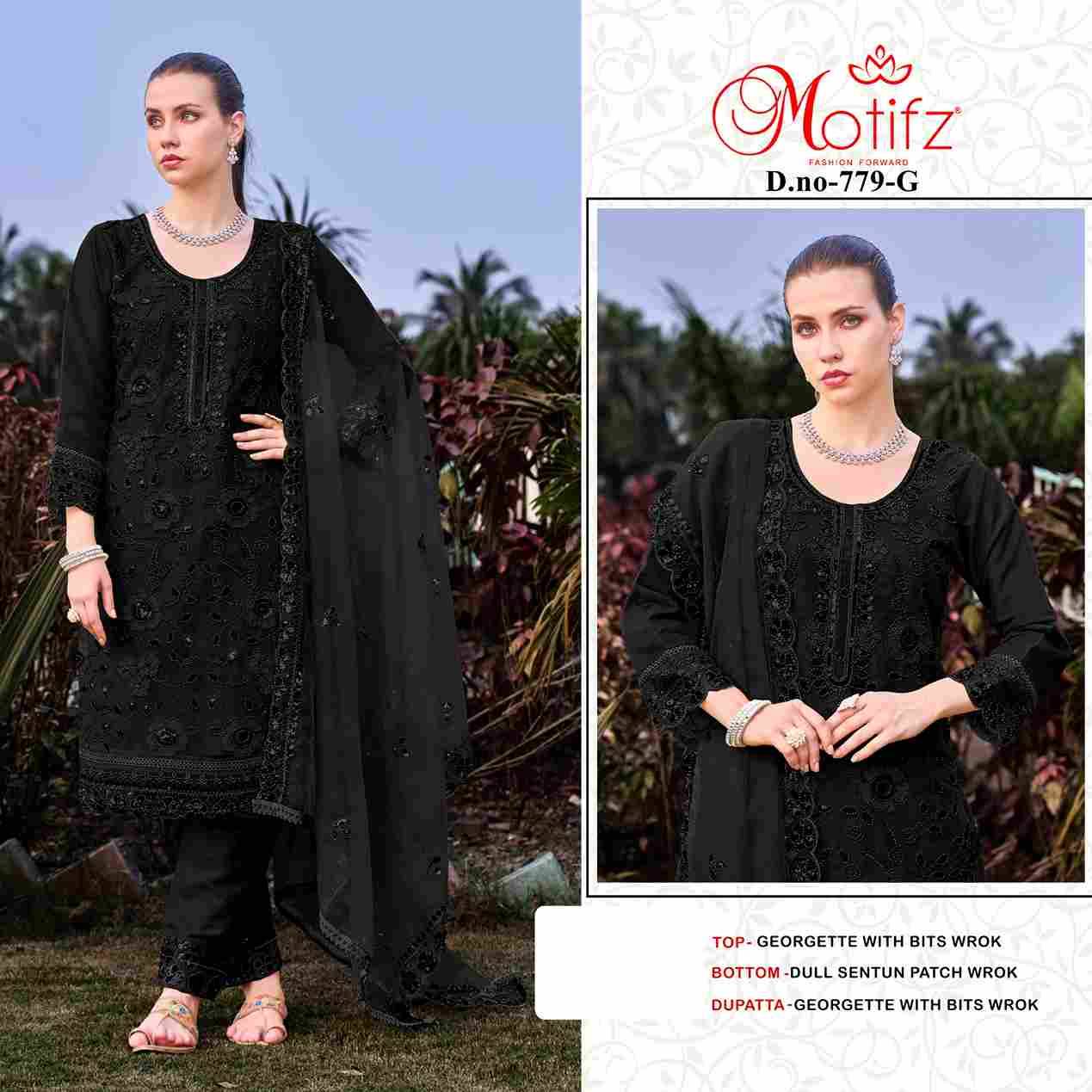 Motifz Hit Design 779 Colours Vol-2 By Motifz 779-E To 779-H Series Beautiful Pakistani Suits Colorful Stylish Fancy Casual Wear & Ethnic Wear Georgette Dresses At Wholesale Price