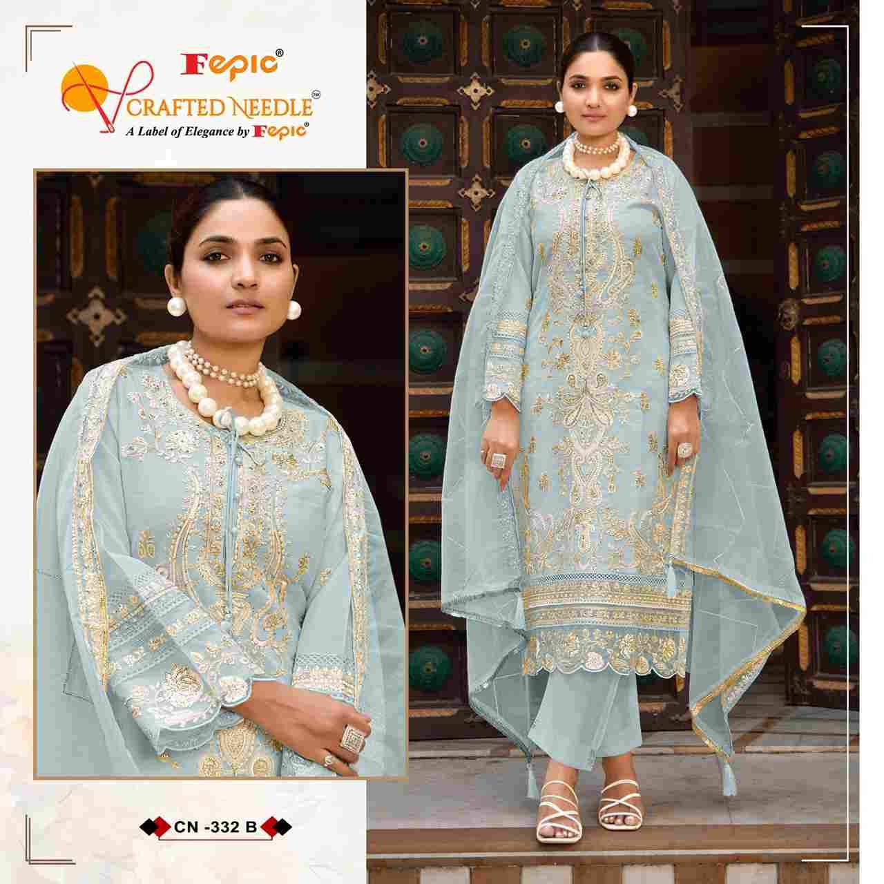 Fepic 332 Colours By Fepic 332-A To 332-C Series Beautiful Pakistani Suits Colorful Stylish Fancy Casual Wear & Ethnic Wear Organza Embroidered Dresses At Wholesale Price