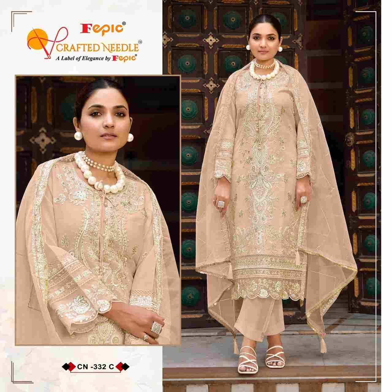 Fepic 332 Colours By Fepic 332-A To 332-C Series Beautiful Pakistani Suits Colorful Stylish Fancy Casual Wear & Ethnic Wear Organza Embroidered Dresses At Wholesale Price