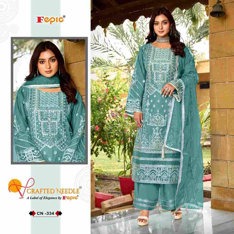 Fepic 334 Colours By Fepic 334-A To 334-C Series Beautiful Pakistani Suits Colorful Stylish Fancy Casual Wear & Ethnic Wear Organza Embroidered Dresses At Wholesale Price