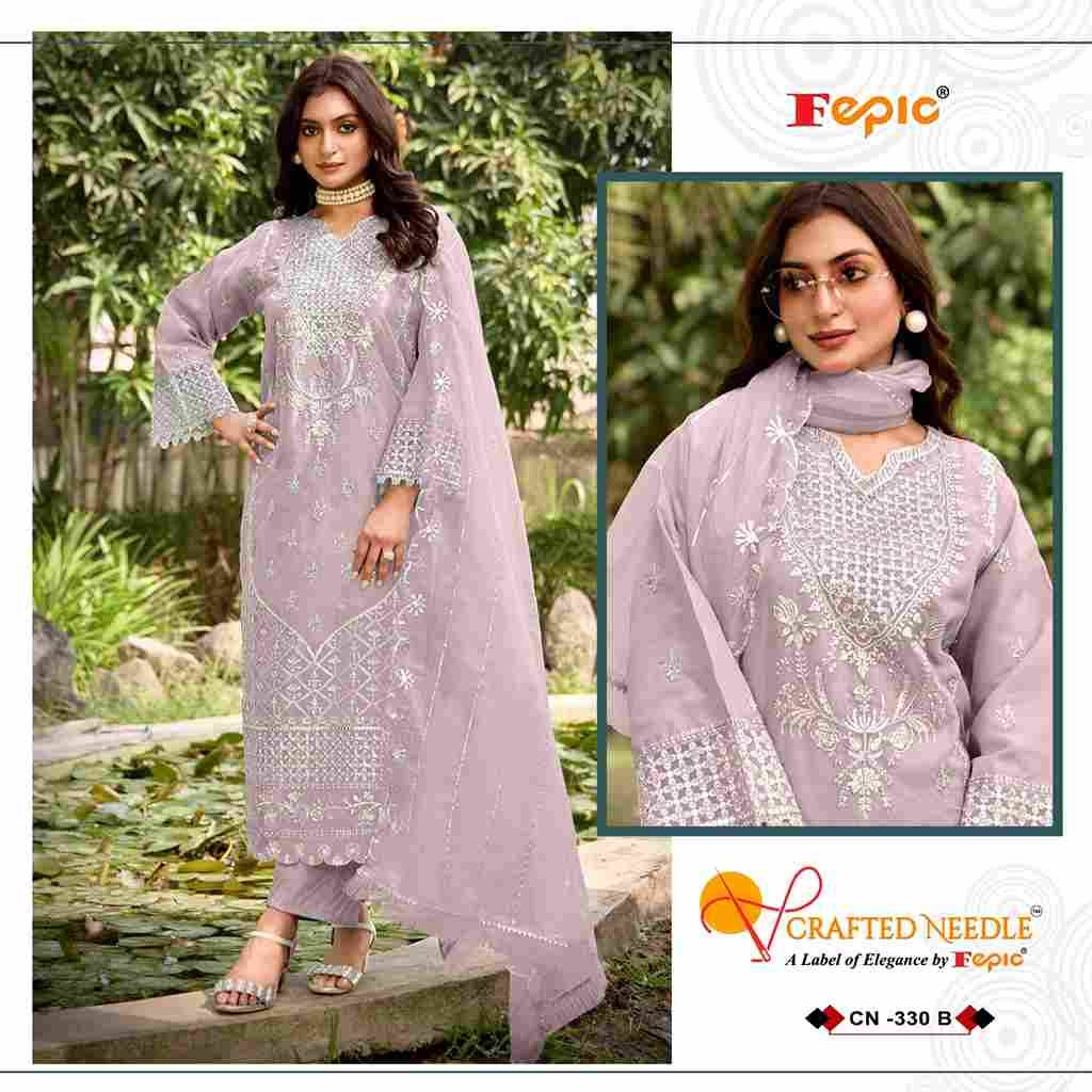 Fepic 330 Colours By Fepic 330-A To 330-C Series Beautiful Pakistani Suits Colorful Stylish Fancy Casual Wear & Ethnic Wear Organza Embroidered Dresses At Wholesale Price