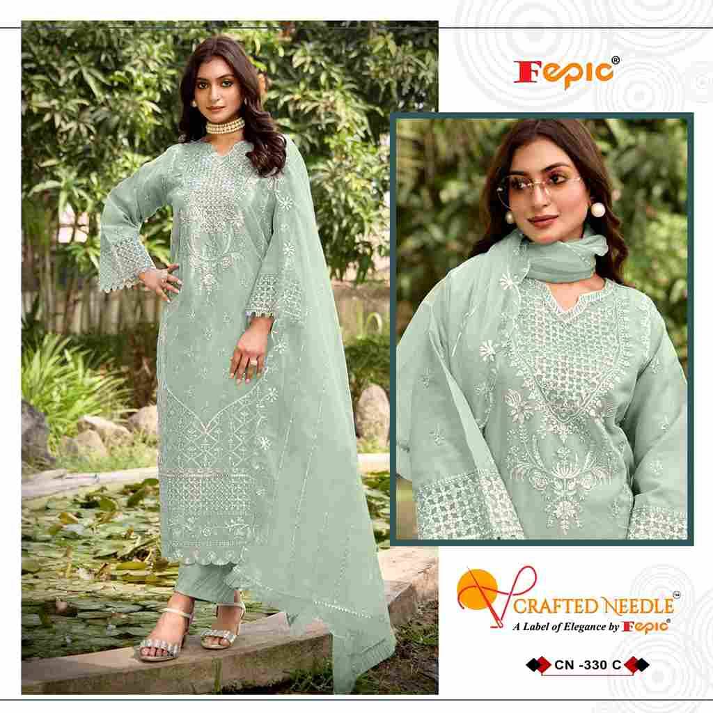 Fepic 330 Colours By Fepic 330-A To 330-C Series Beautiful Pakistani Suits Colorful Stylish Fancy Casual Wear & Ethnic Wear Organza Embroidered Dresses At Wholesale Price