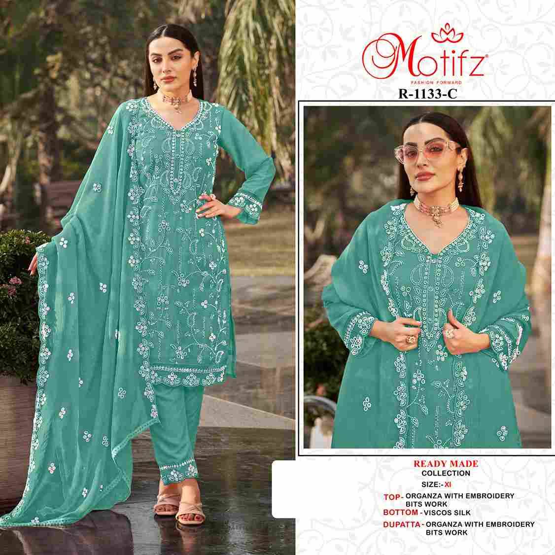 Motifz Hit Design 1133 Colours By Motifz 1133-A To 1133-E Series Beautiful Pakistani Suits Colorful Stylish Fancy Casual Wear & Ethnic Wear Organza Dresses At Wholesale Price