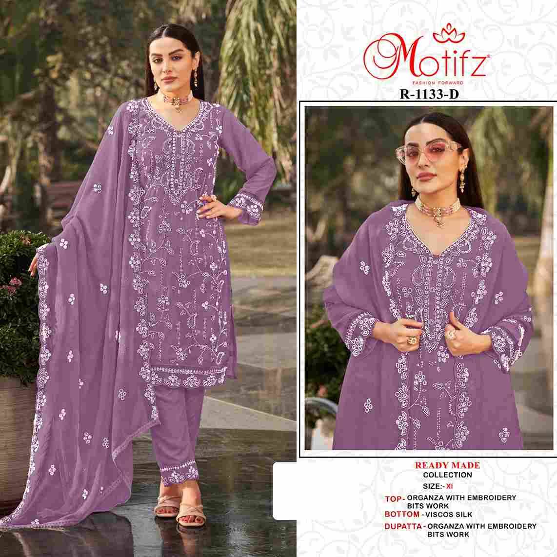 Motifz Hit Design 1133 Colours By Motifz 1133-A To 1133-E Series Beautiful Pakistani Suits Colorful Stylish Fancy Casual Wear & Ethnic Wear Organza Dresses At Wholesale Price