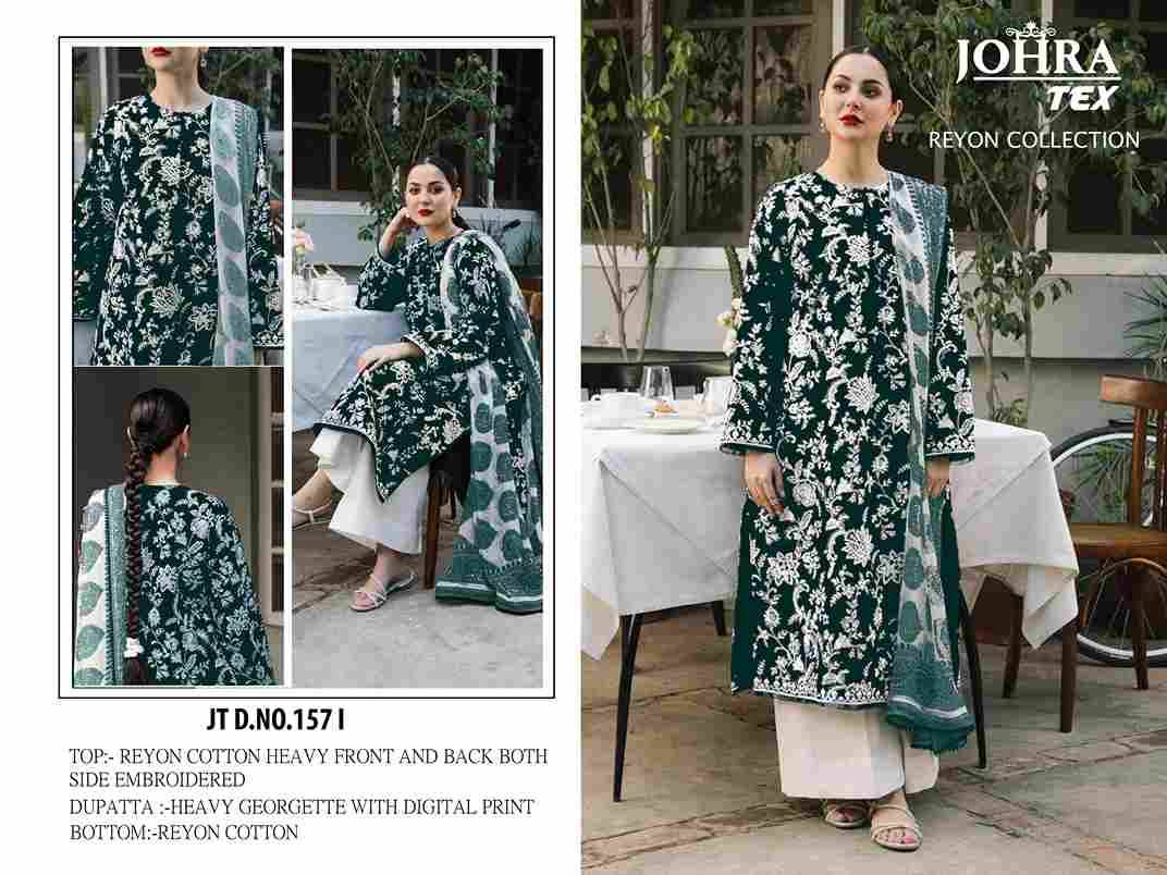 Johra Hit Design 157 Colours Vol-2 By Johra Tex 157-E To 157-I Series Beautiful Pakistani Suits Colorful Stylish Fancy Casual Wear & Ethnic Wear Rayon Cotton Embroidered Dresses At Wholesale Price