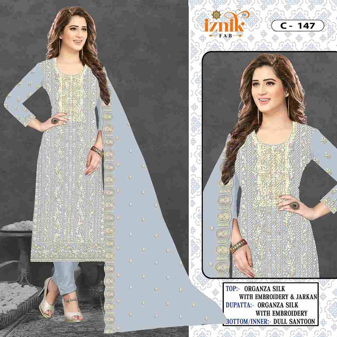 Iznik 147 Colours By Iznik Fab 147-A To 147-D Series Designer Pakistani Suits Beautiful Stylish Fancy Colorful Party Wear & Occasional Wear Organza Silk With Embroidery Dresses At Wholesale Price