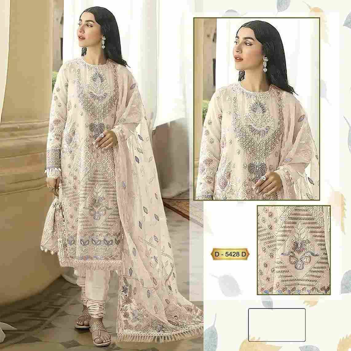 Pakistani Hit Design 5428 Colours By Fashid Wholesale 5428-A To 5428-D Series Designer Pakistani Suits Beautiful Fancy Stylish Colorful Party Wear & Occasional Wear Faux Georgette Embroidery Dresses At Wholesale Price