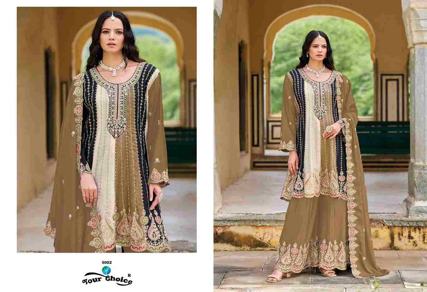 Orra Vol-5 By Your Choice 5001 To 5003 Series Beautiful Stylish Sharara Suits Fancy Colorful Casual Wear & Ethnic Wear & Ready To Wear Heavy Chinnon Embroidered Dresses At Wholesale Price