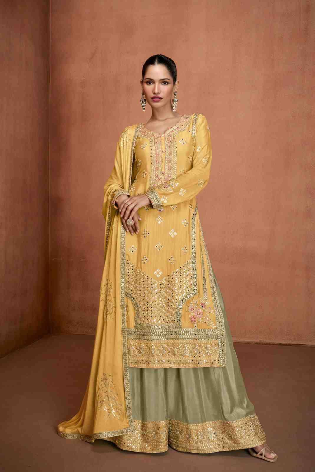 Himani By Gulkayra Designer 7529-A To 7529-C Series Beautiful Sharara Suits Colorful Stylish Fancy Casual Wear & Ethnic Wear Chinnon Embroidery Dresses At Wholesale Price