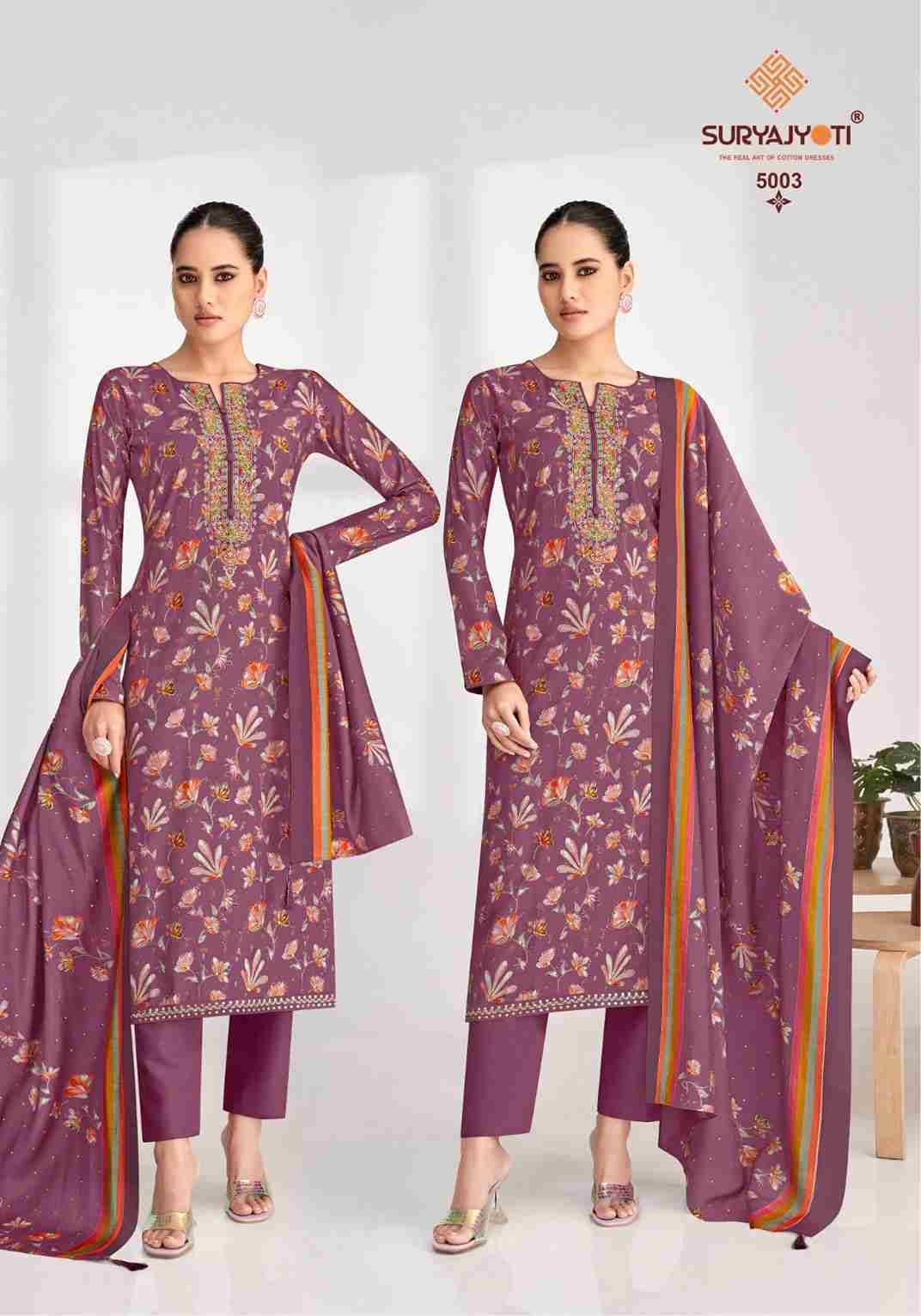 Priyanka Vol-5 By Suryajyoti 5001 To 5006 Series Beautiful Festive Suits Stylish Fancy Colorful Casual Wear & Ethnic Wear Pure Modal Print Dresses At Wholesale Price